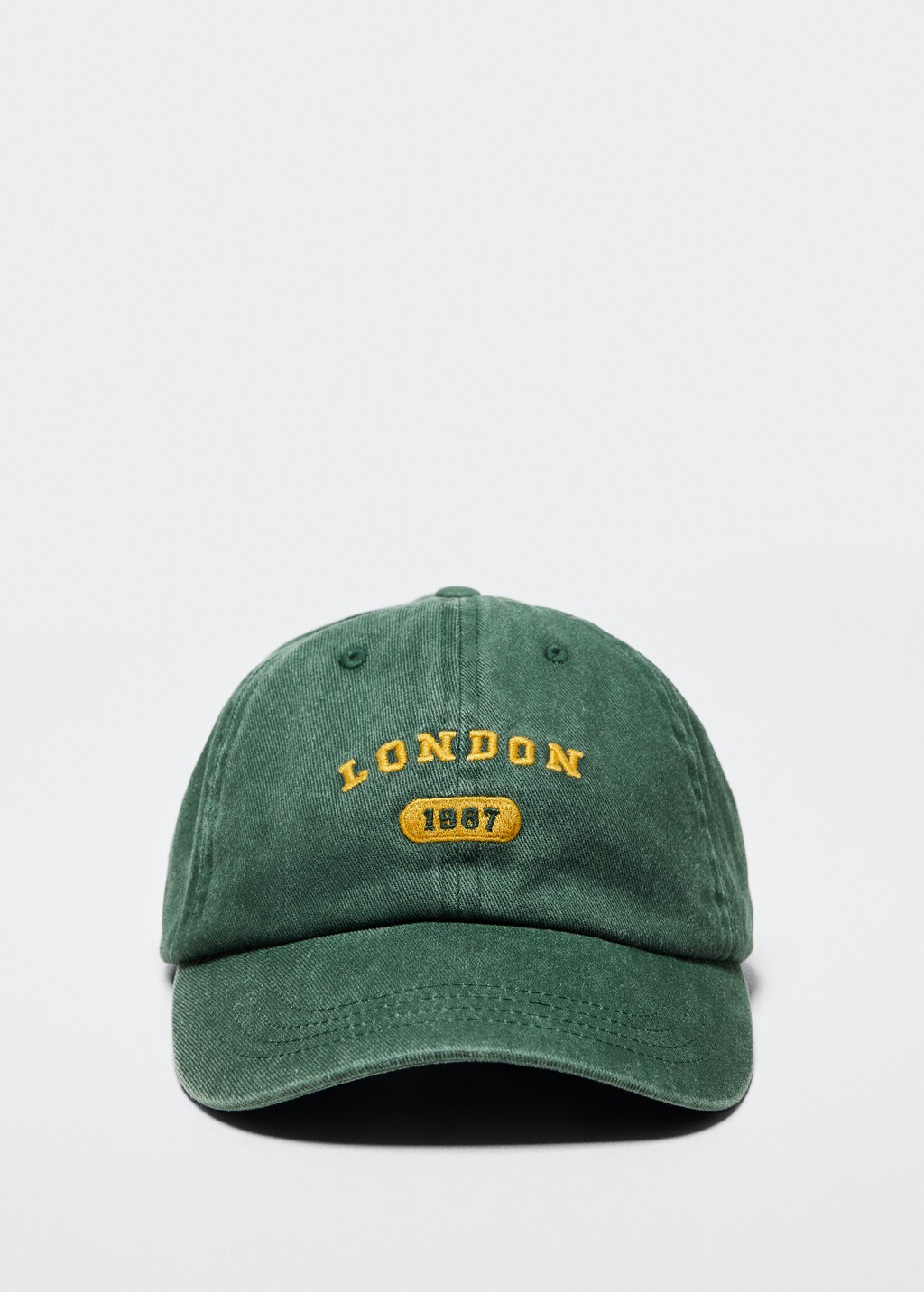 Embroidered cotton cap - Medium plane