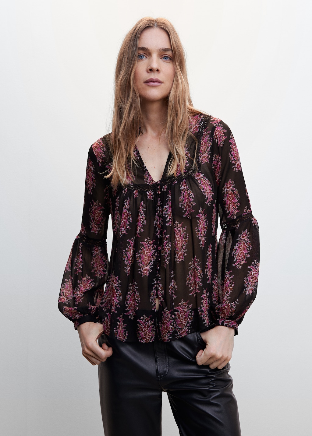 Paisley print blouse