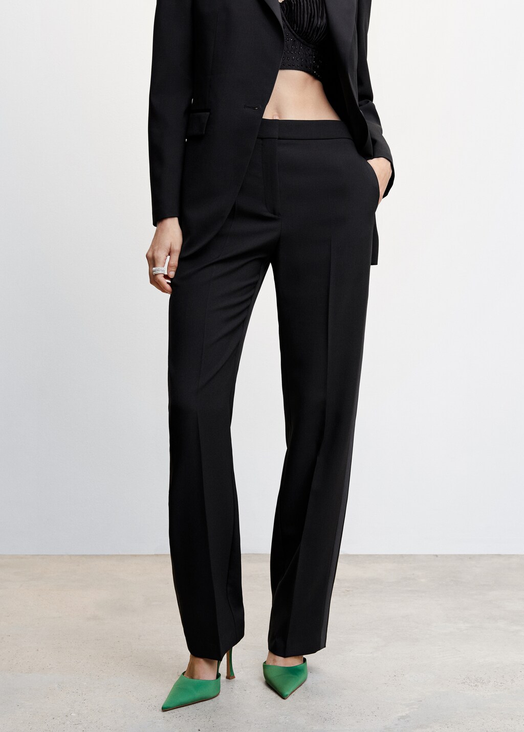 Straight suit pants - Medium plane