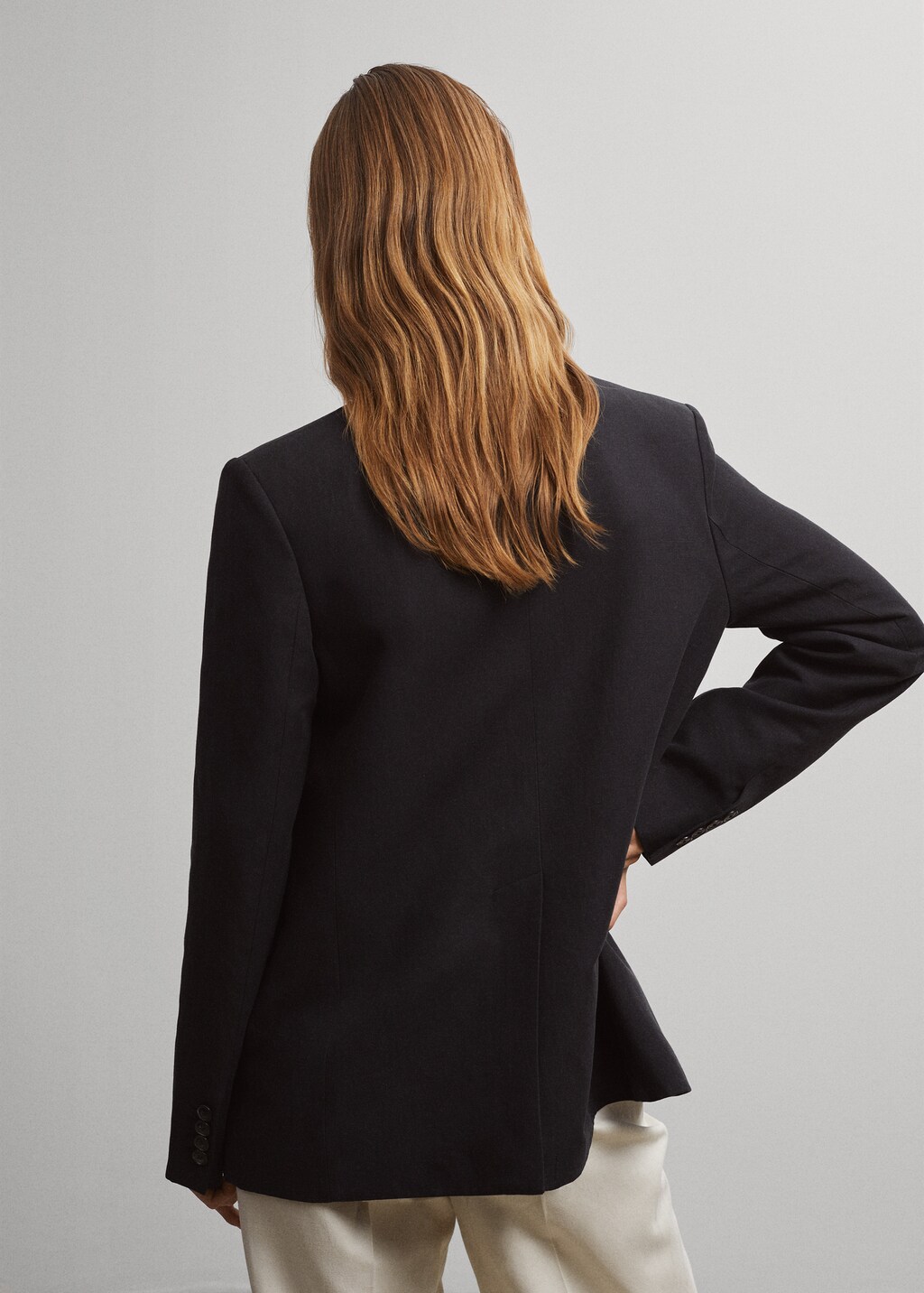 Lyocell oversize blazer - Reverse of the article