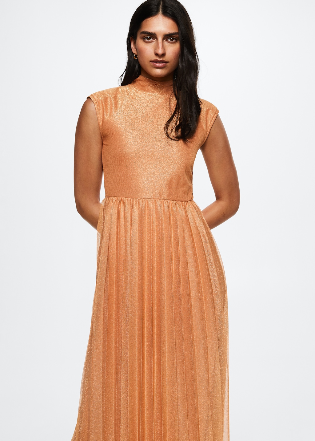 Lurex pleated dress - Medium plane