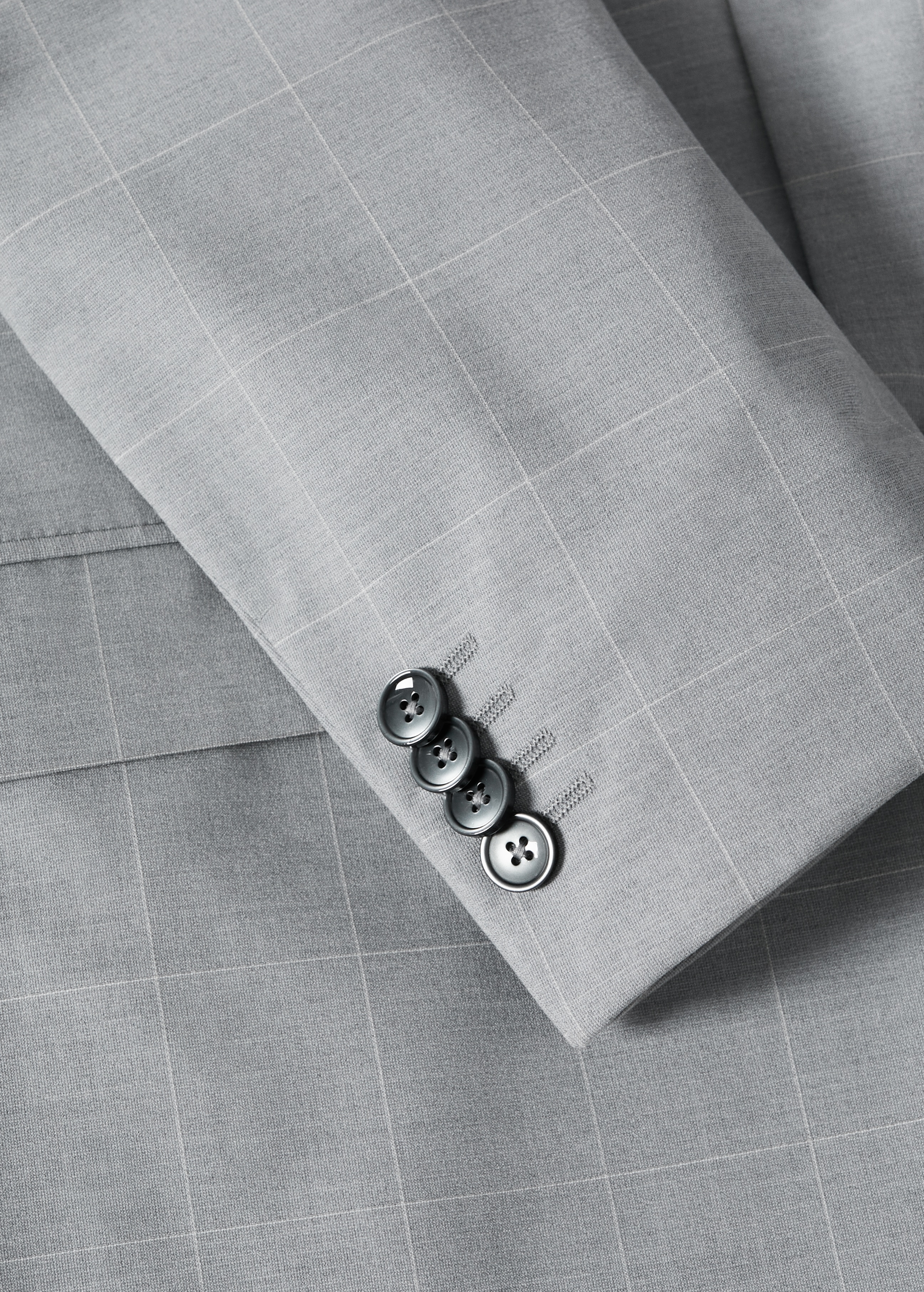 Super slim-fit Tailored check blazer - Details of the article 7