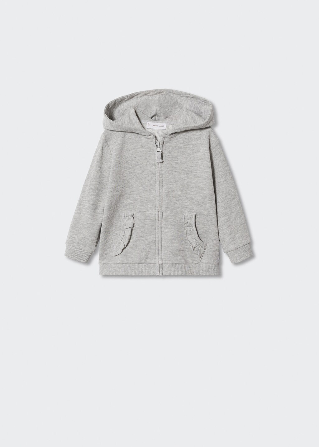 Katoenen sweatshirt met ruches - Artikel zonder model