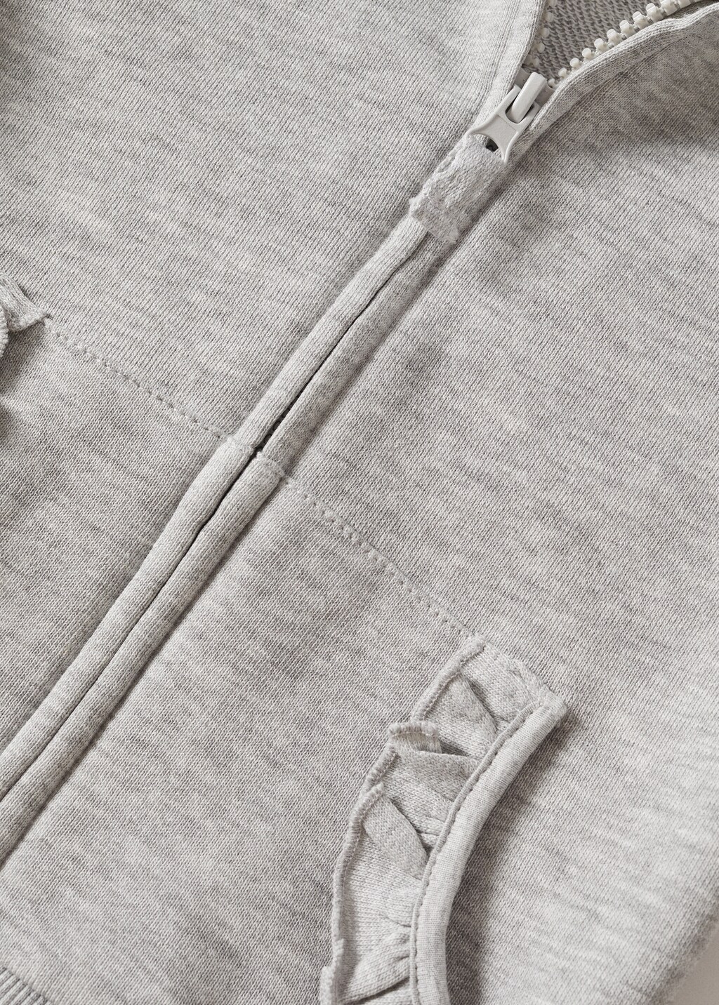 Ruffled cotton sweatshirt - Details of the article 8