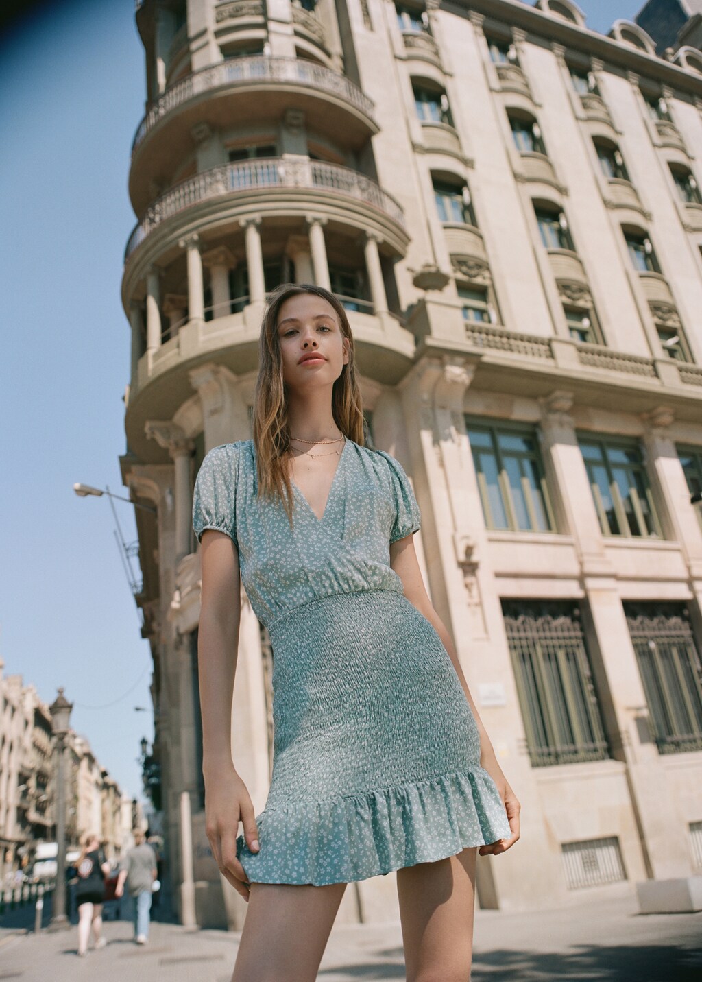 Ruched detail flower dress - Details of the article 5