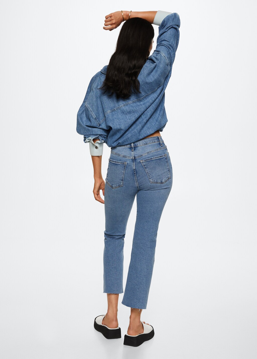 High-waist bootcut jeans - Reverse of the article