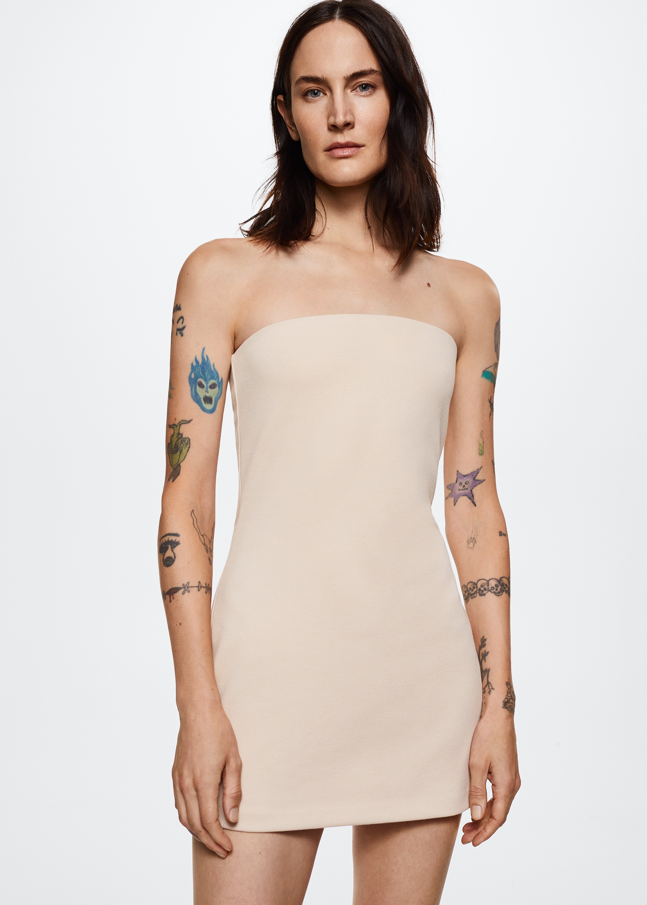 Strapless jurk - Middenvlak