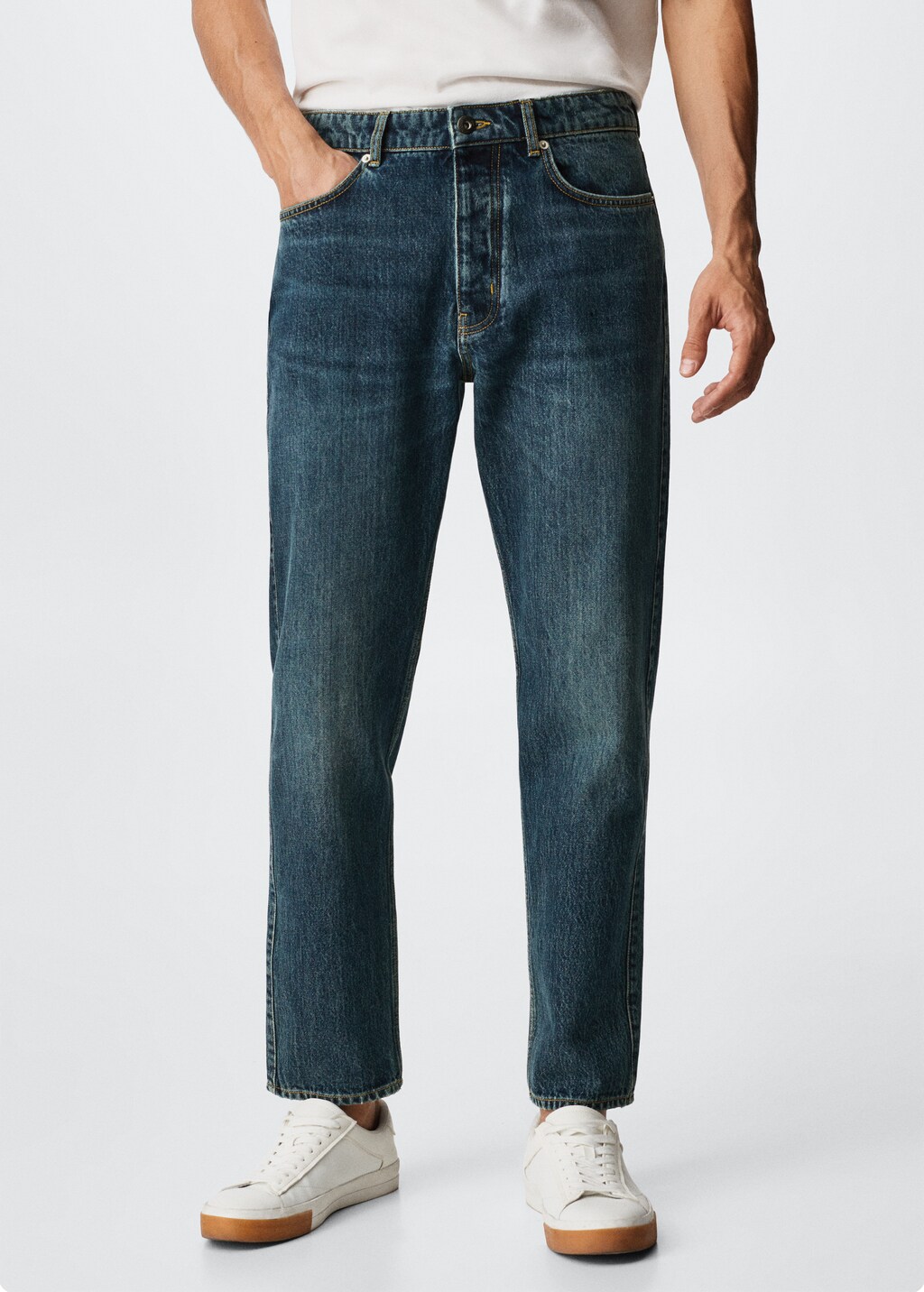 Vintage straight-fit jeans - Medium plane