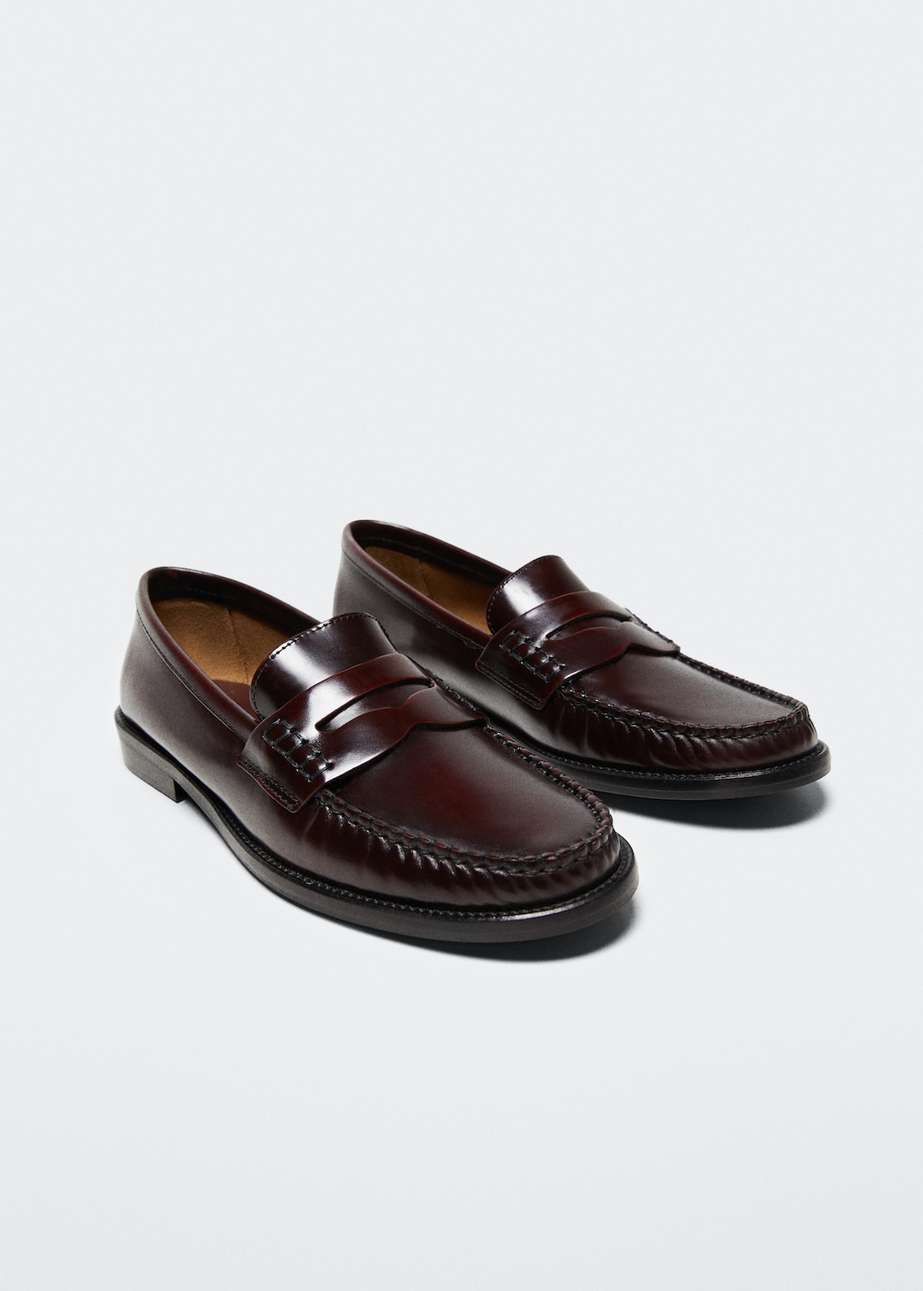 Leren penny loafers - Middenvlak