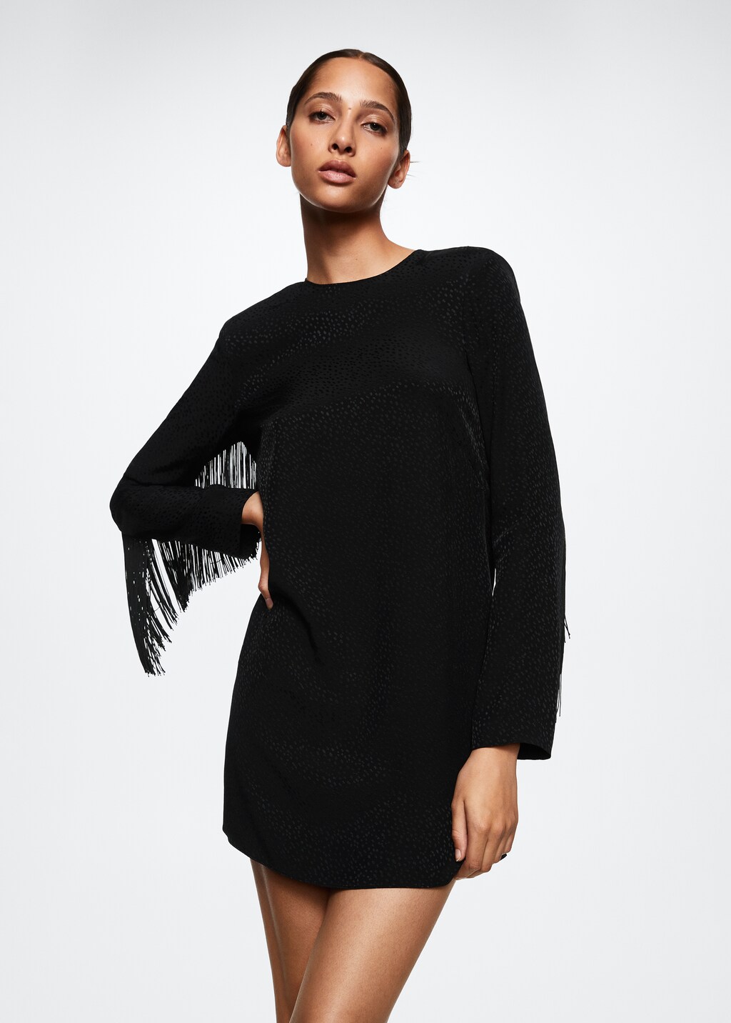 Flowy fringed dress - Medium plane