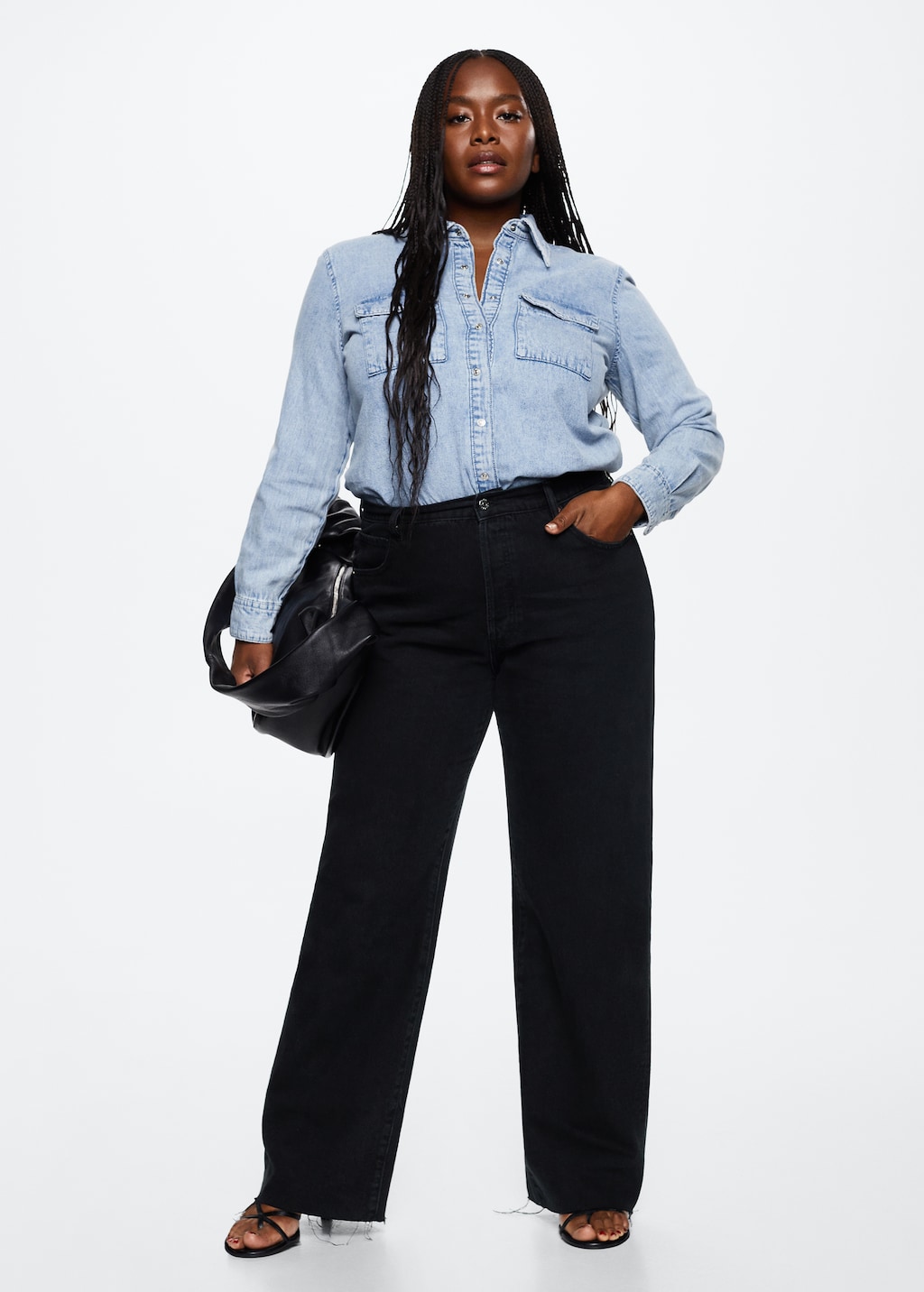 High-waist wideleg jeans - Details of the article 3