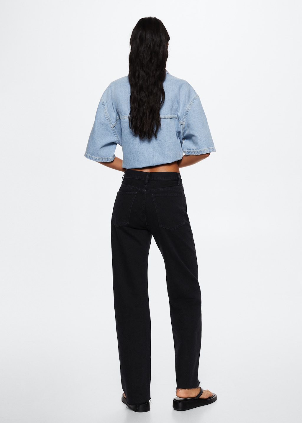 High-waist wideleg jeans - Reverse of the article