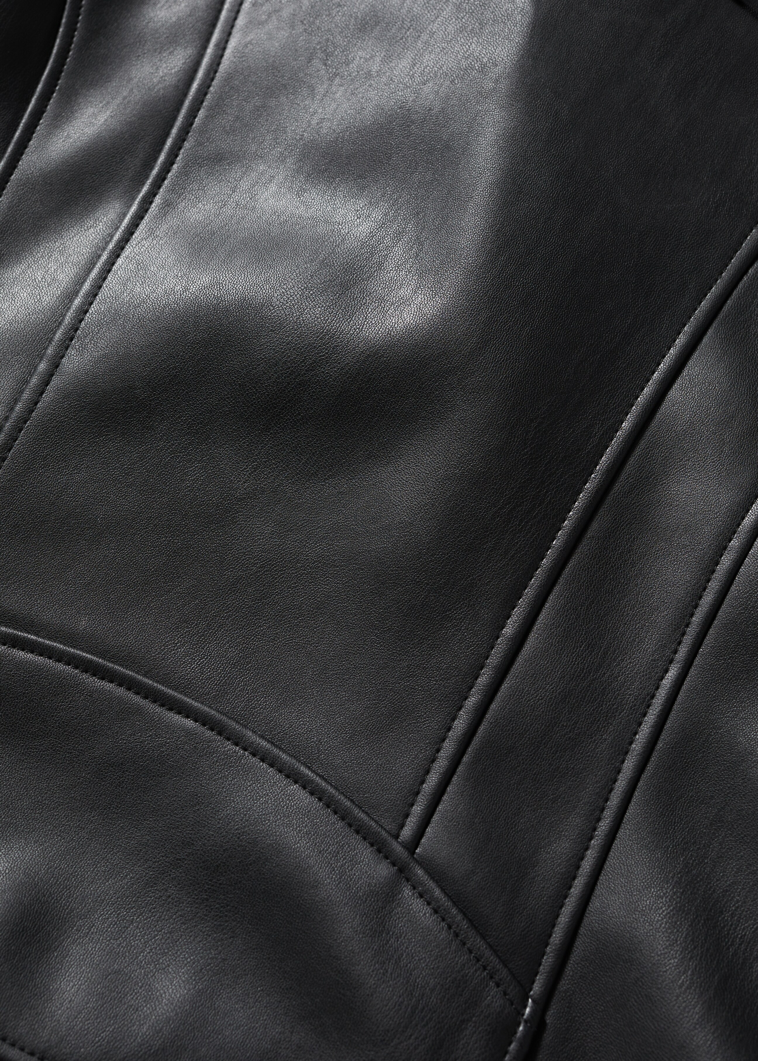 Faux-leather biker jacket - Details of the article 8