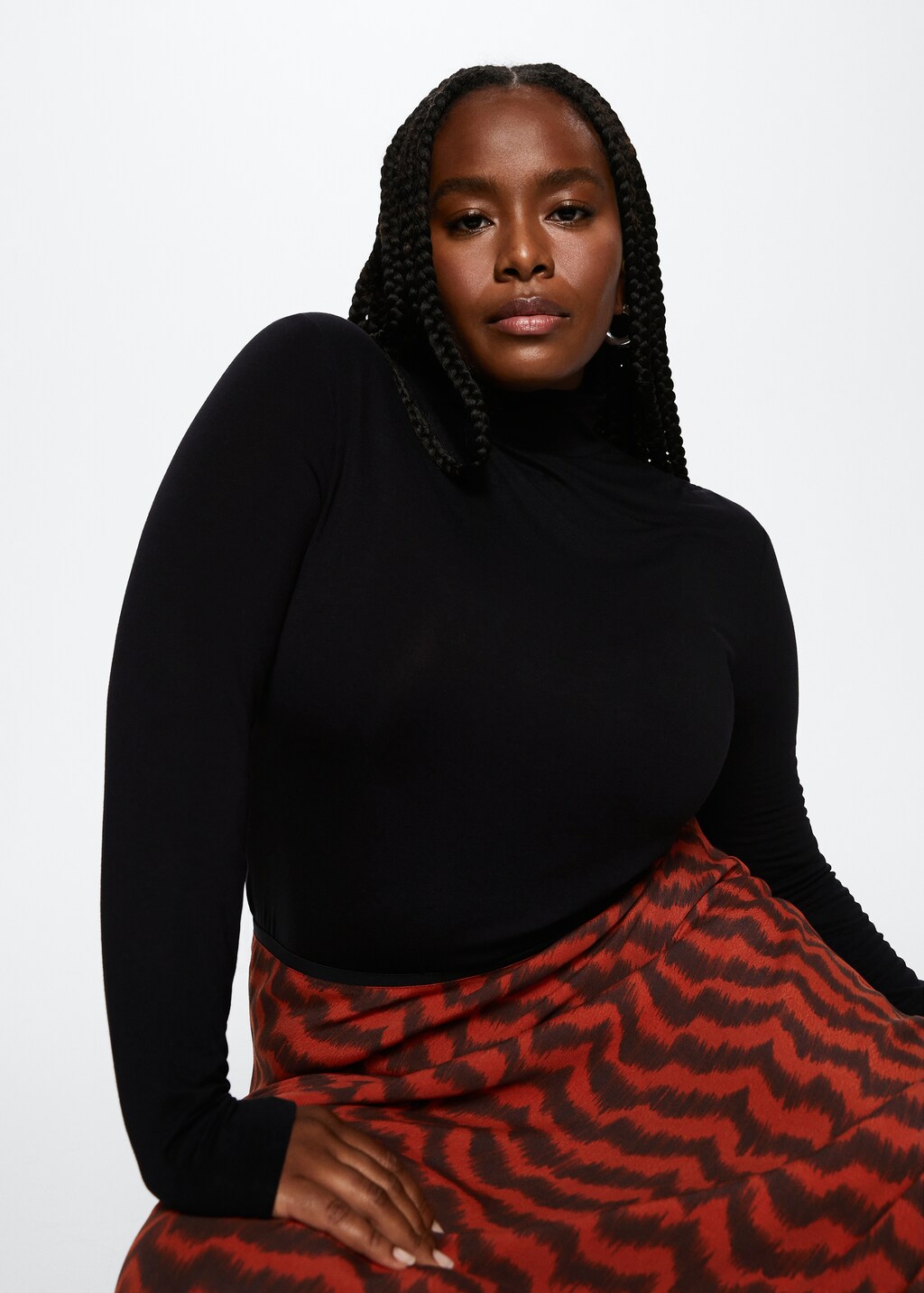 Plus size turtleneck shirt hotsell