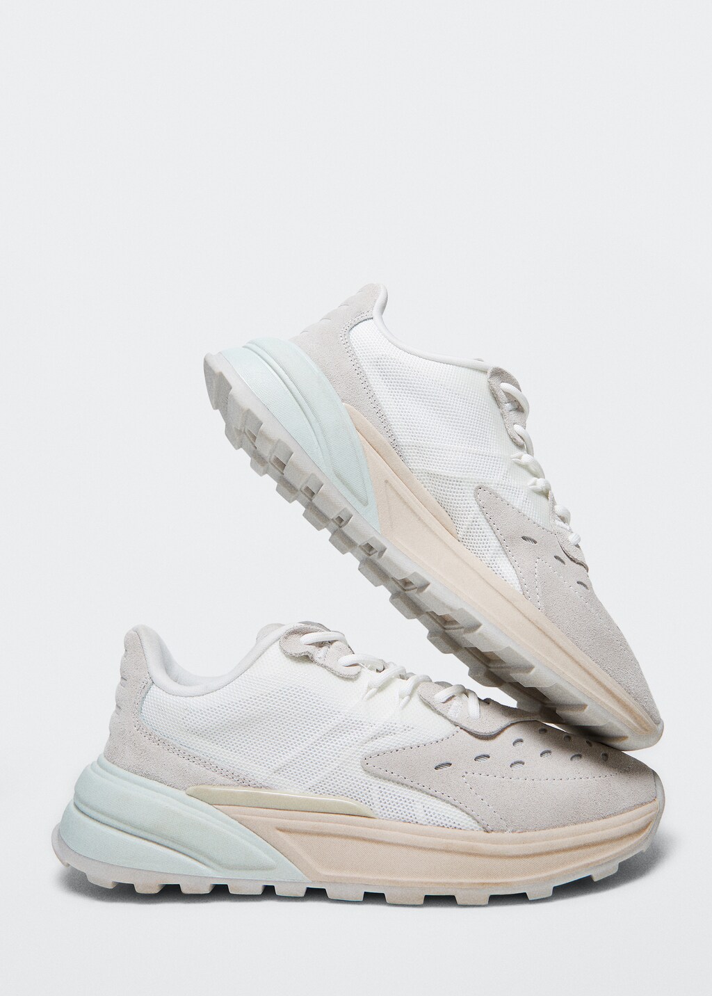 Leather mixed sneakers - Details of the article 2