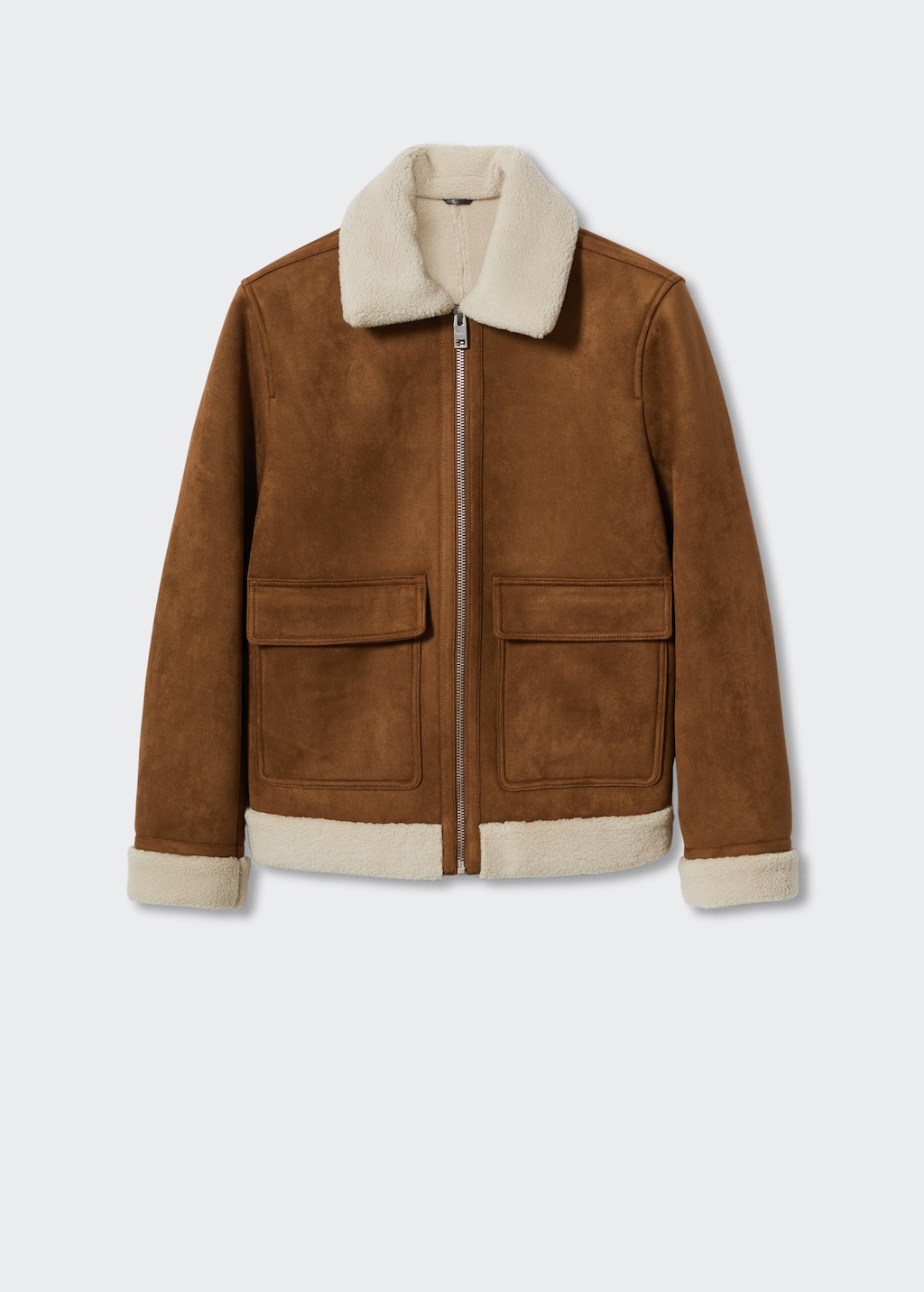 Faux shearling aviator jacket - Article without model