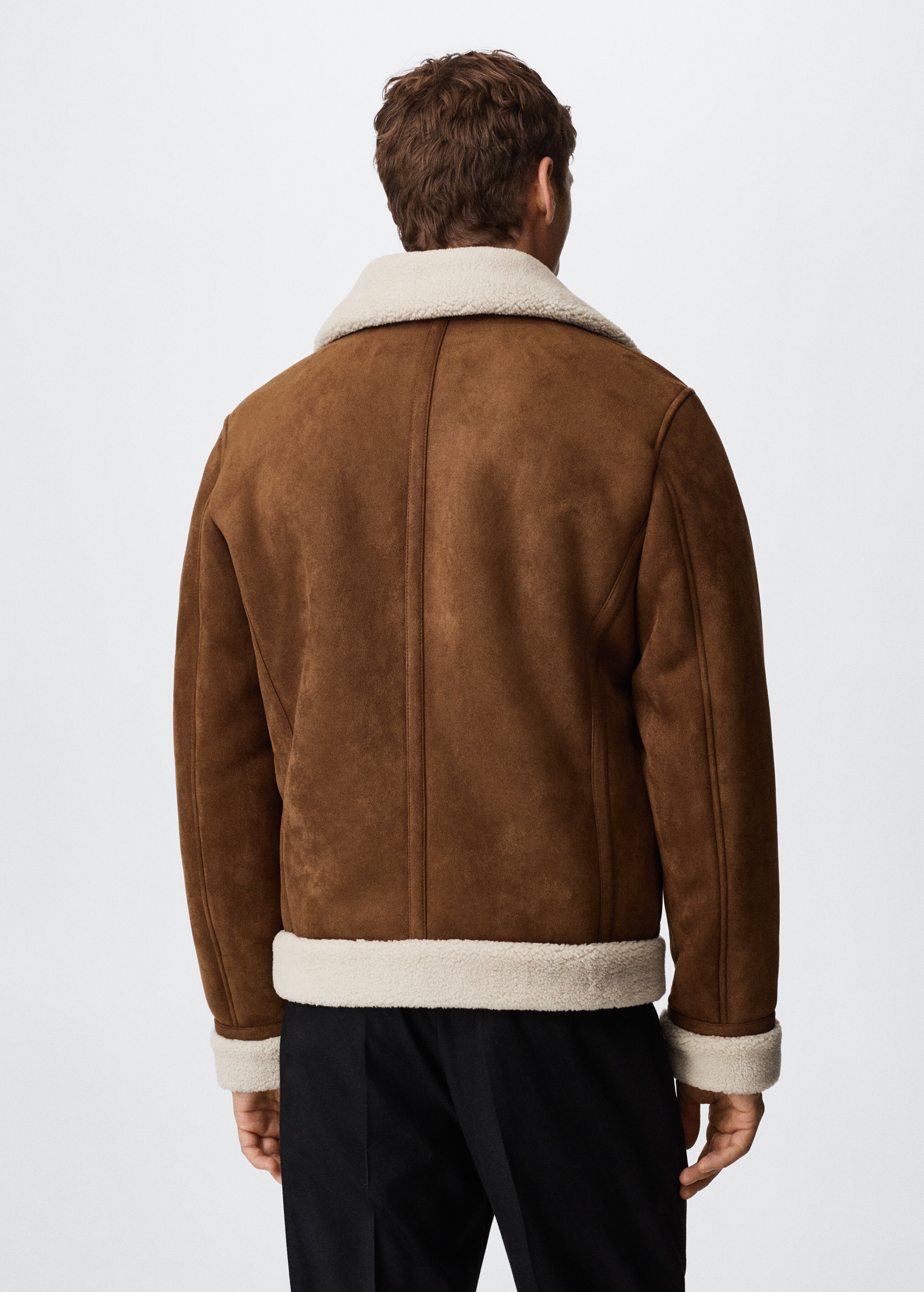 Faux shearling aviator jacket - Reverse of the article
