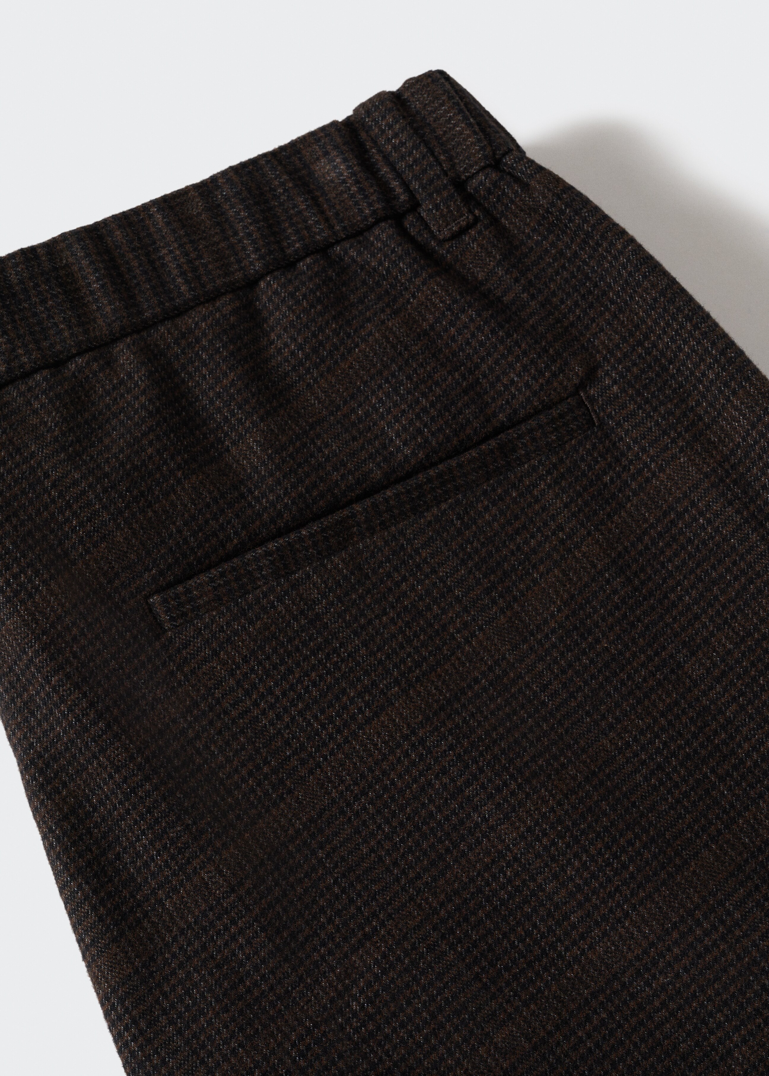 Slim fit checked cotton trousers - Details of the article 8