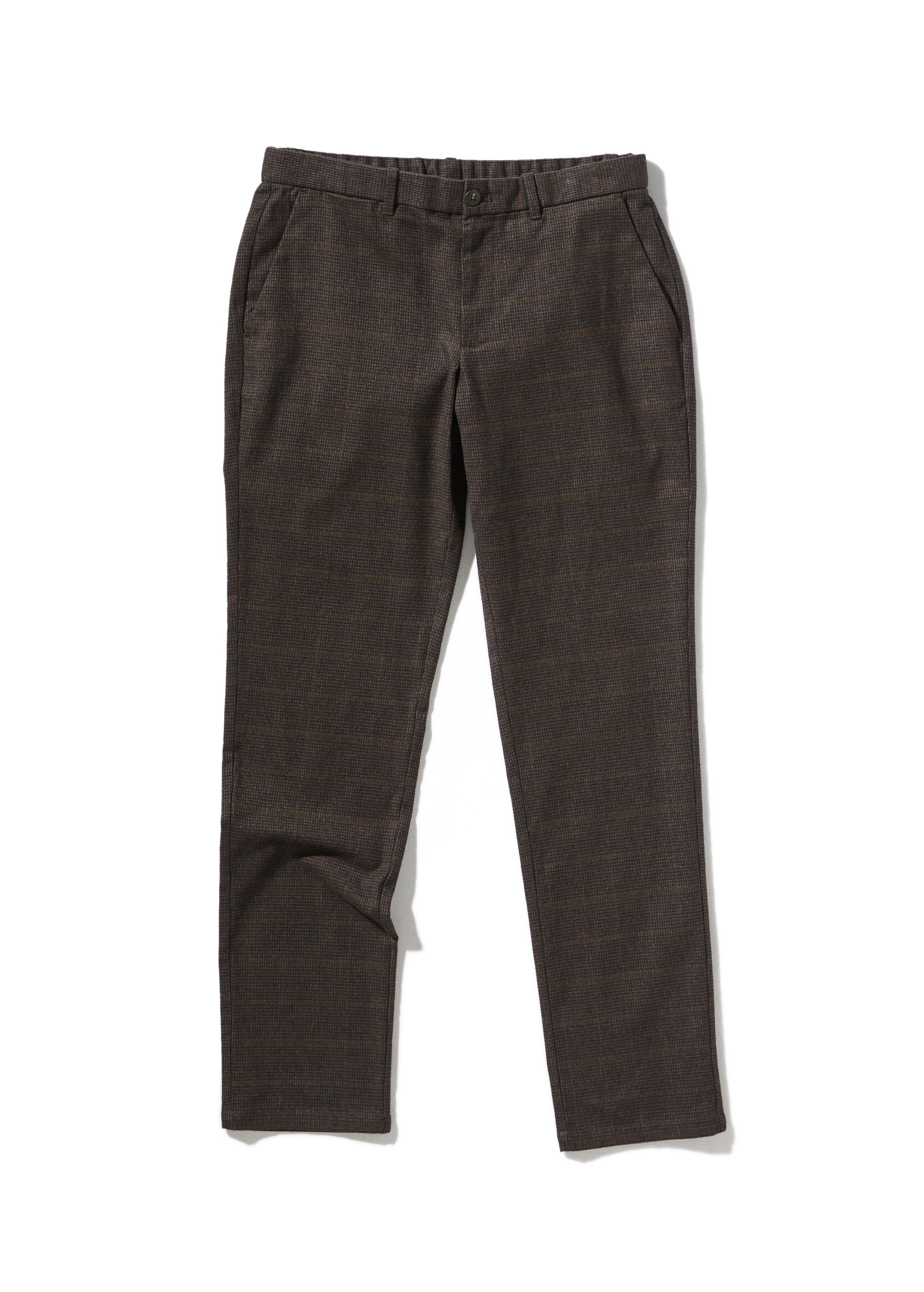 Slim fit checked cotton trousers - Details of the article 9