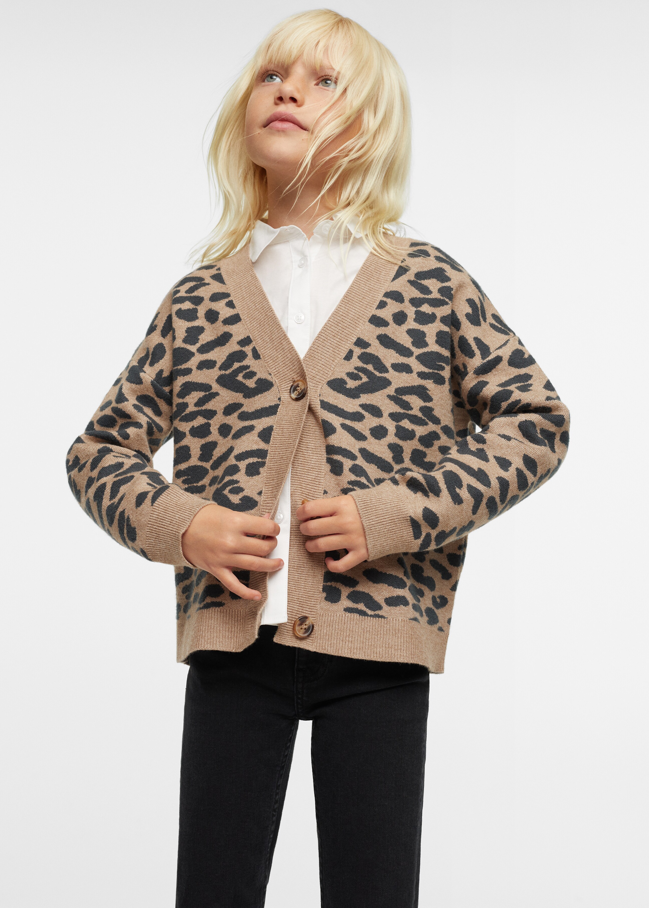 Cardigan stampa leopardata - Piano medio