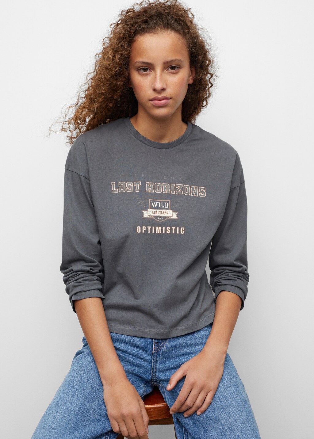 Printed long sleeve t-shirt