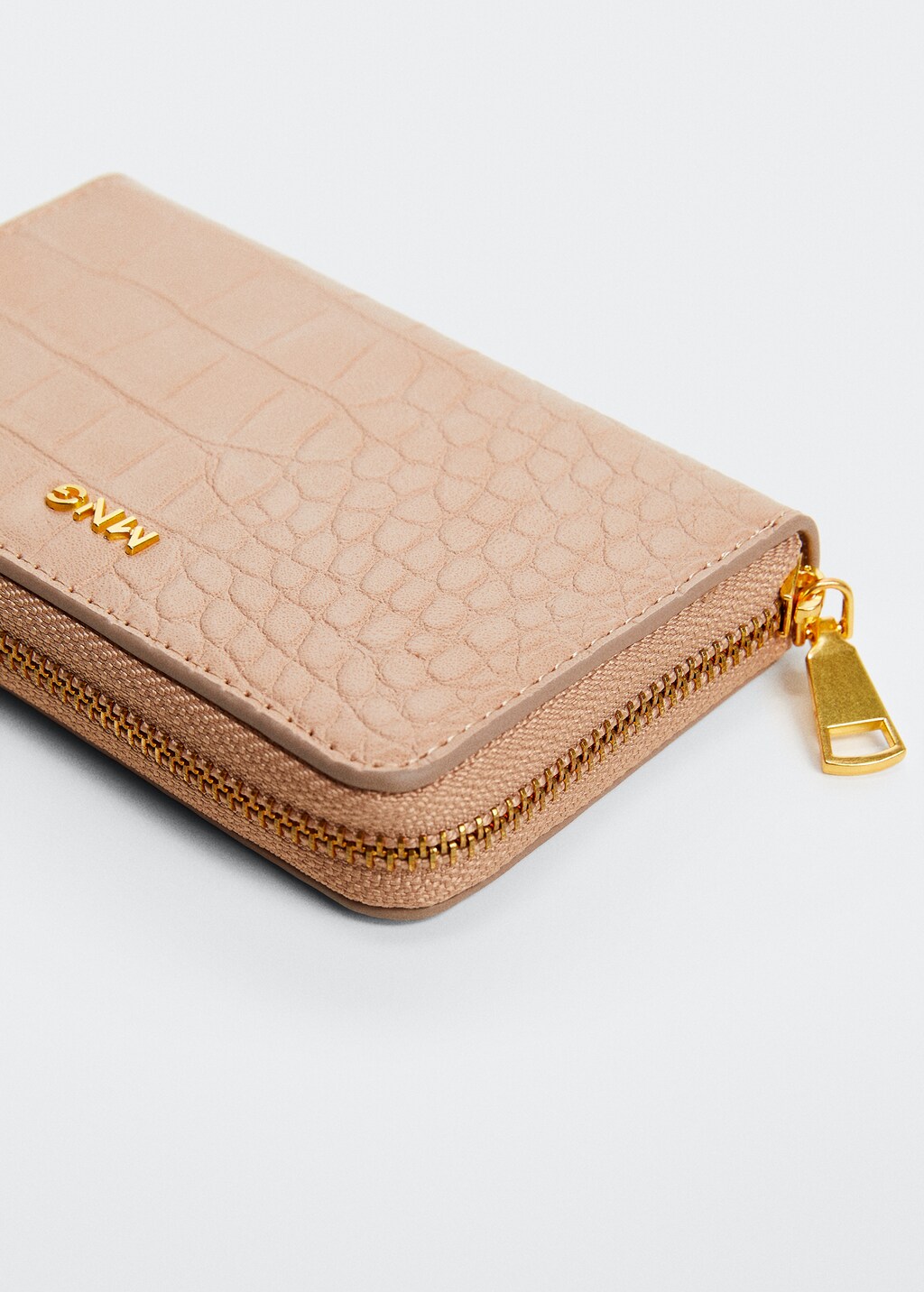 Croc-effect wallet - Medium plane