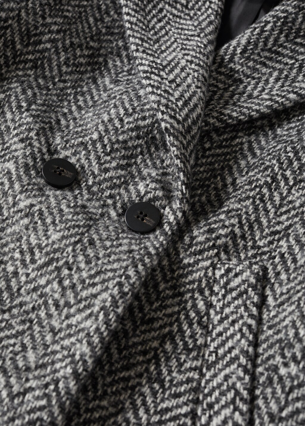 Herringboned fabric coat - Details of the article 8