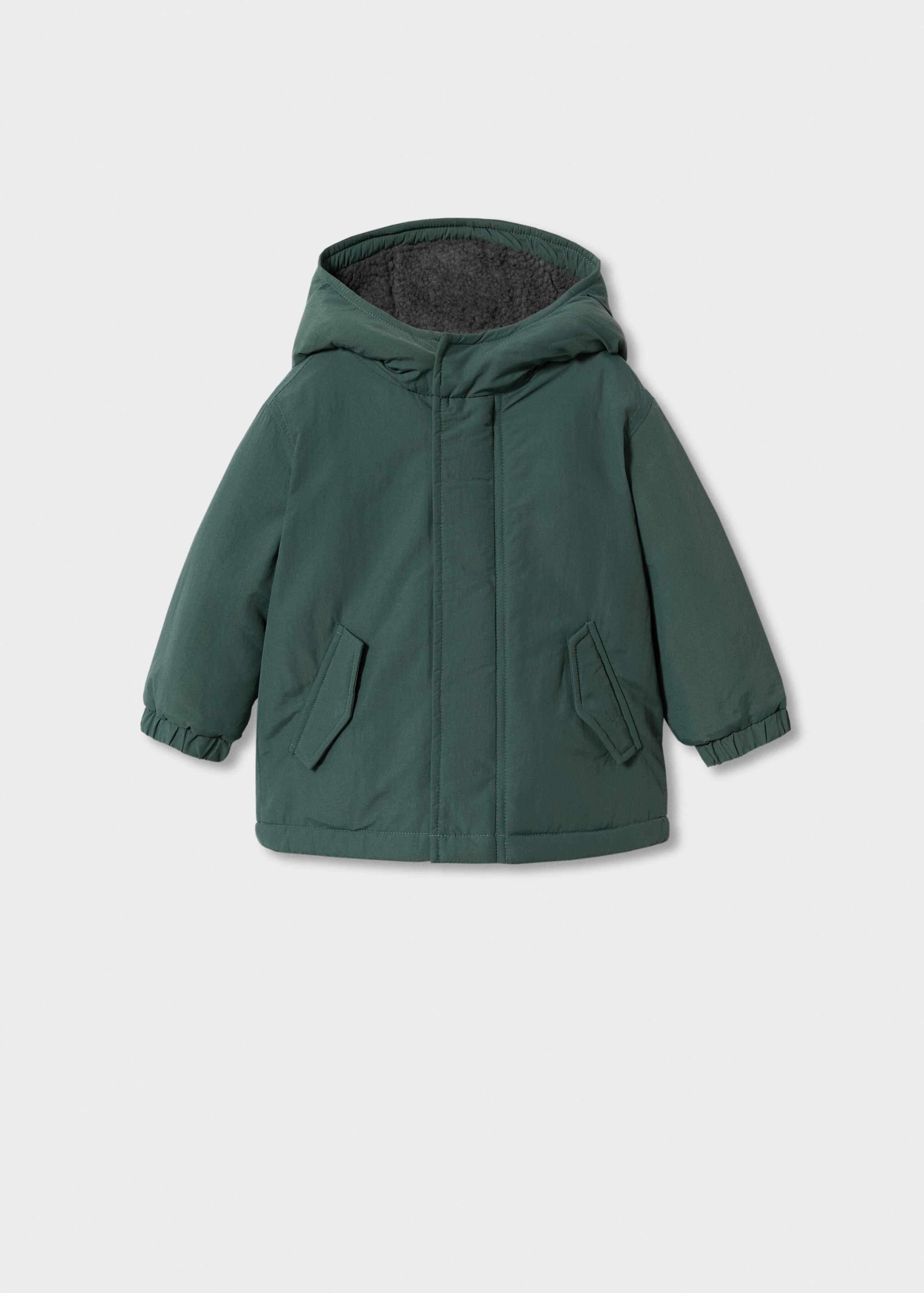Padded anorak with shearling lining - Article without model