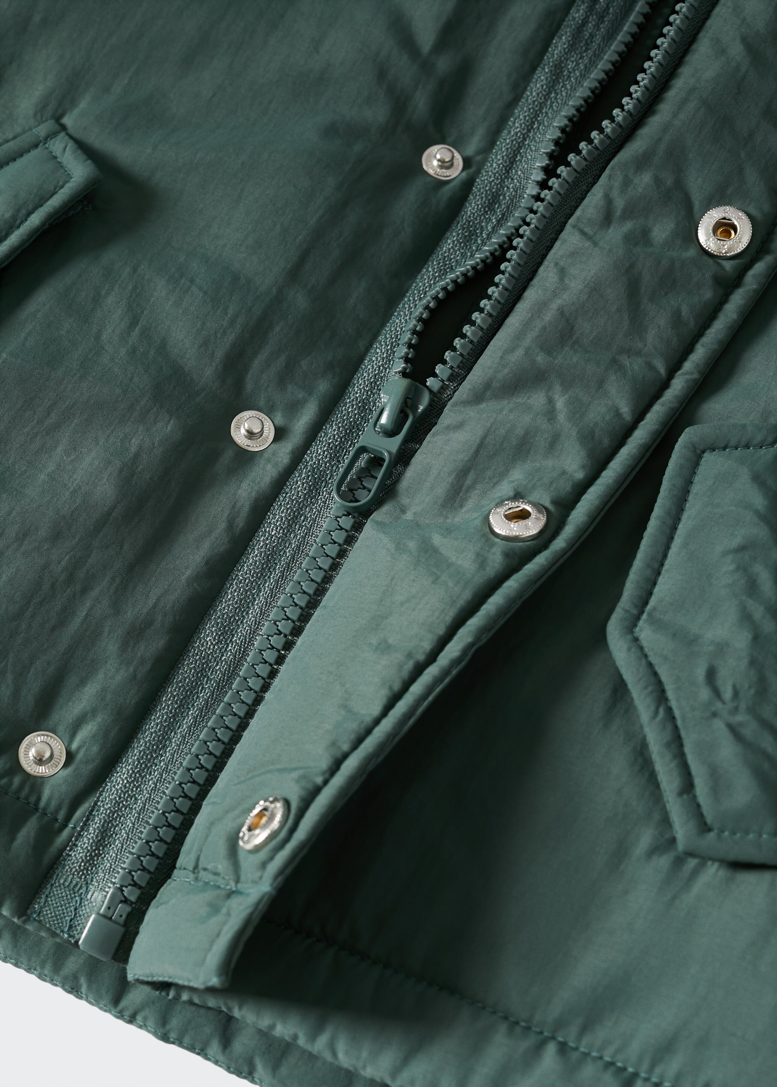 Padded anorak with shearling lining - Details of the article 9