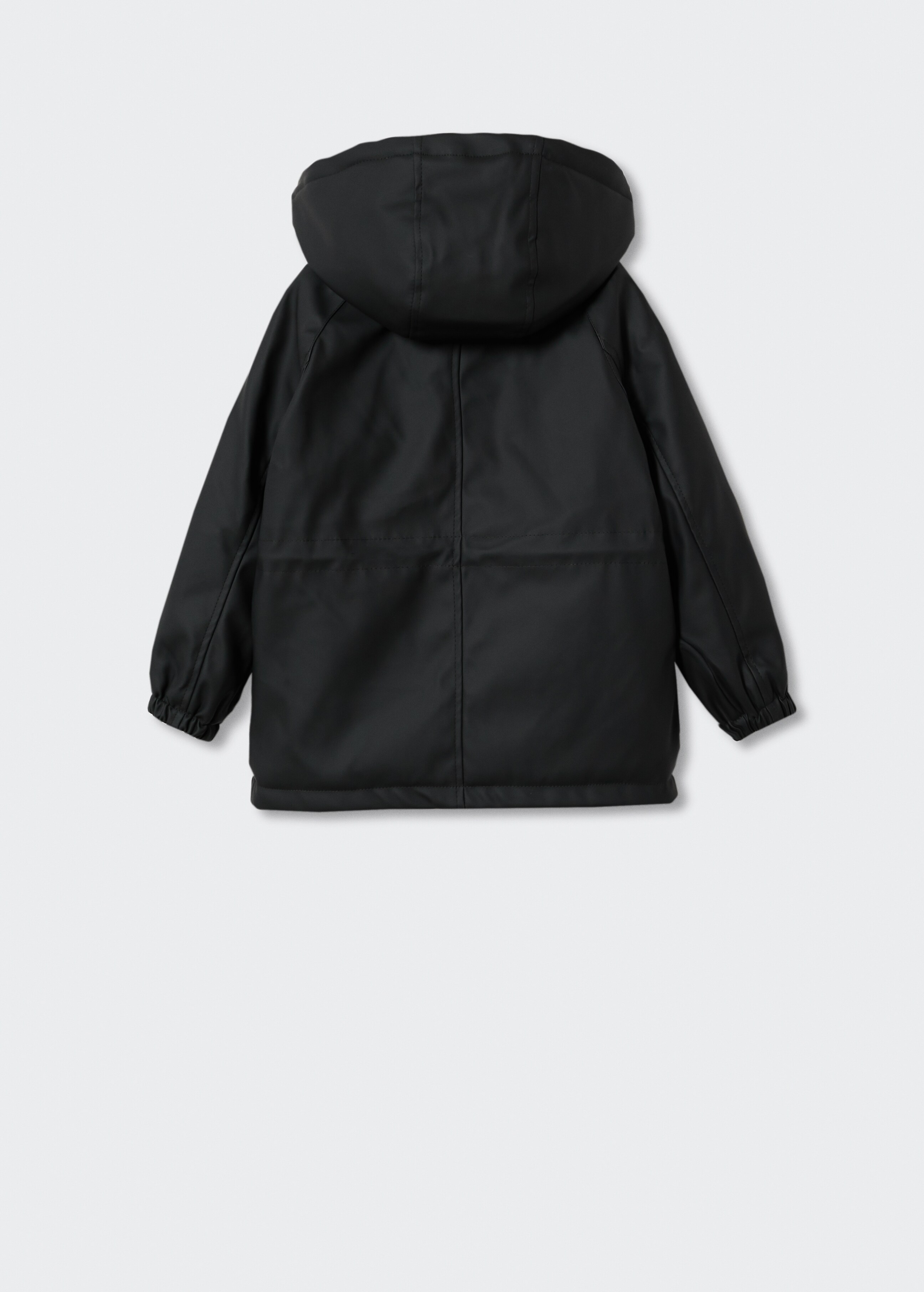 Hooded water-repellent parka - Reverse of the article