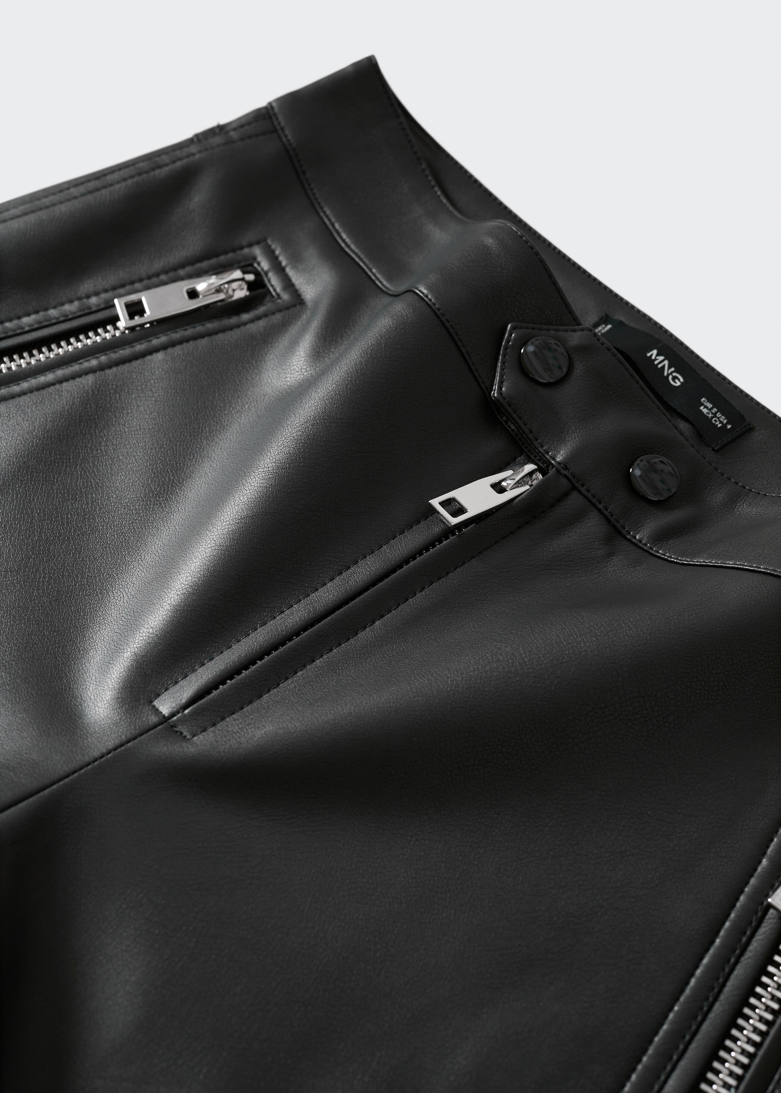 Leather-effect skinny trousers - Details of the article 8