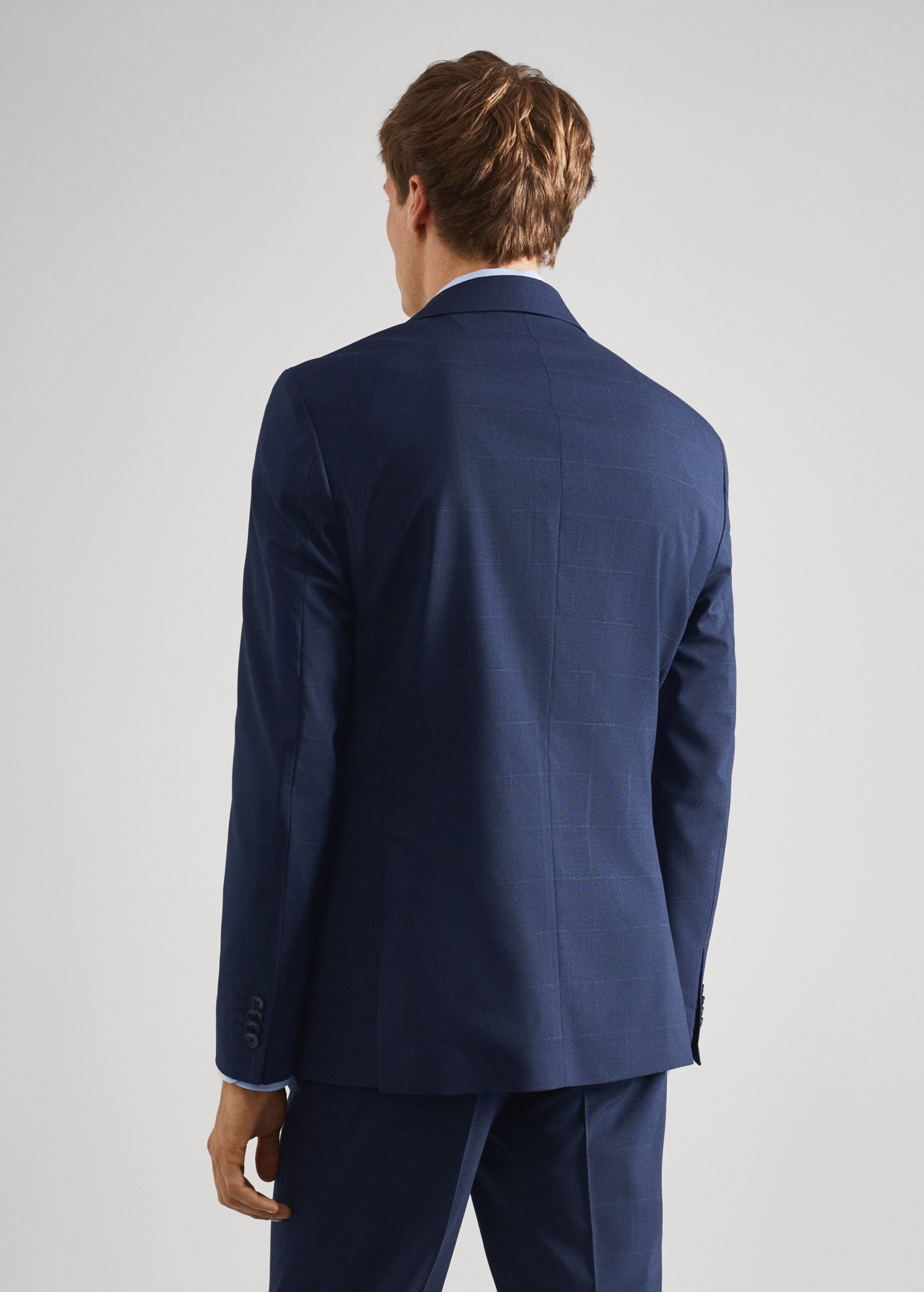 Slim fit check suit blazer - Reverse of the article