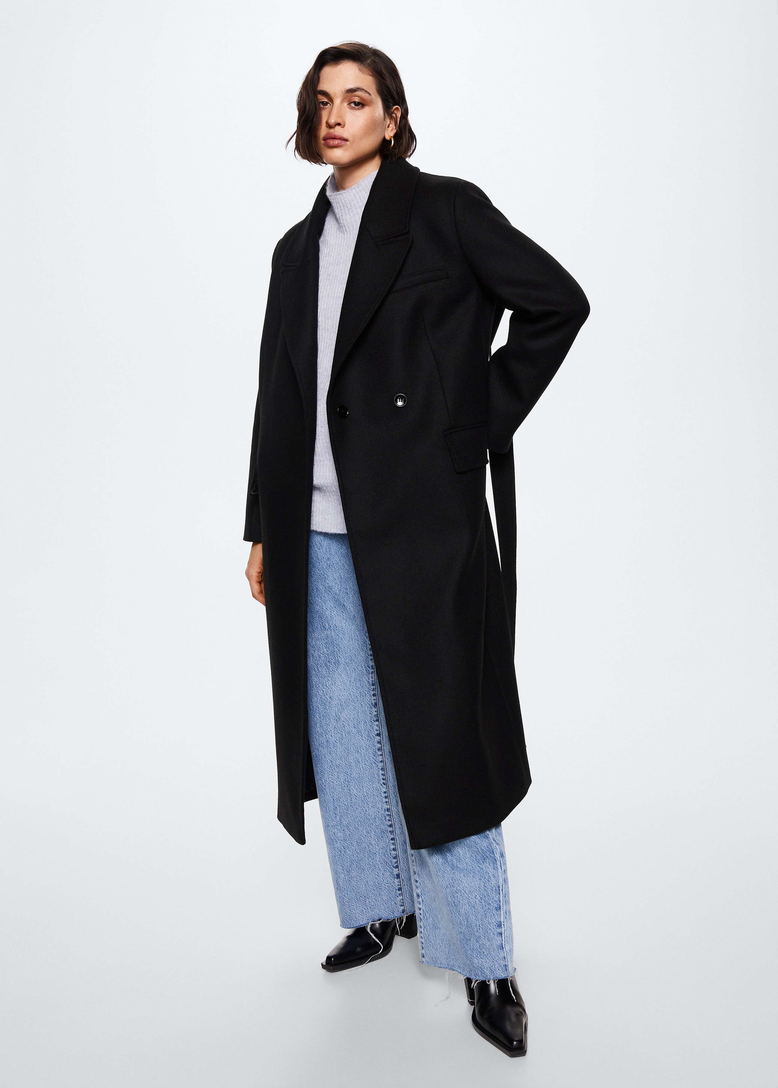 Long coat with lapels