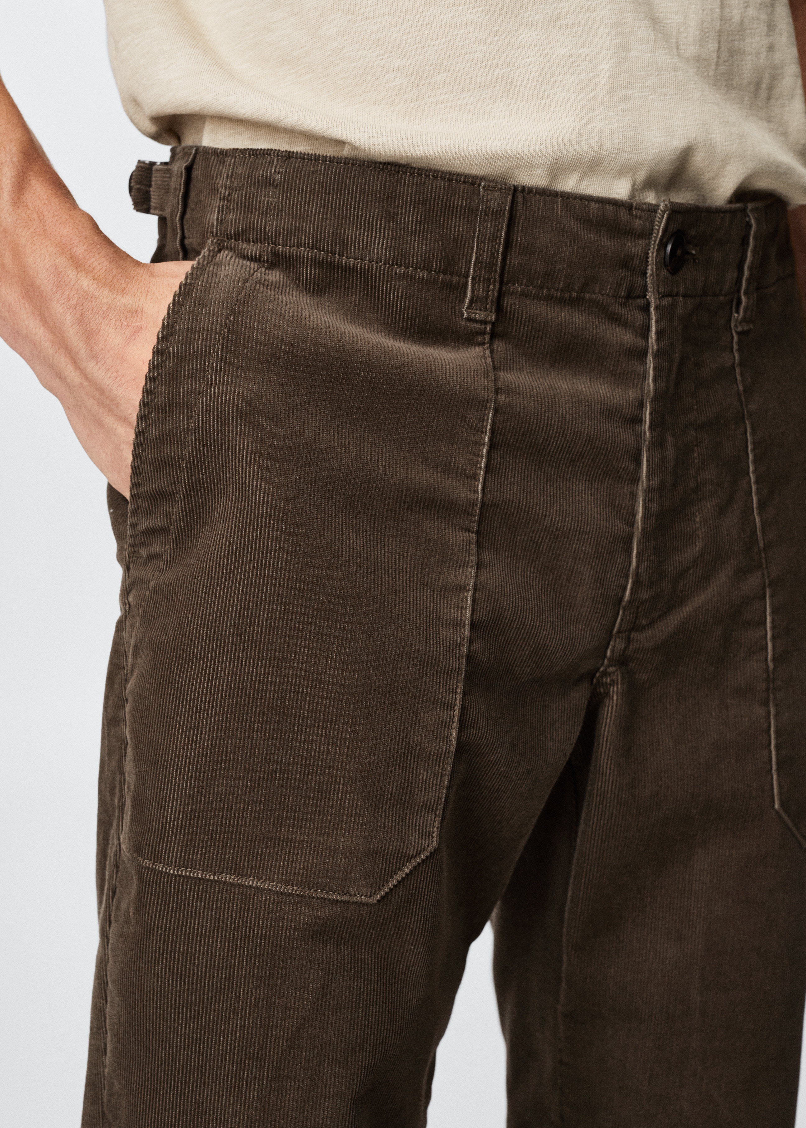 Pantalon worker velours côtelé - Détail de l'article 1