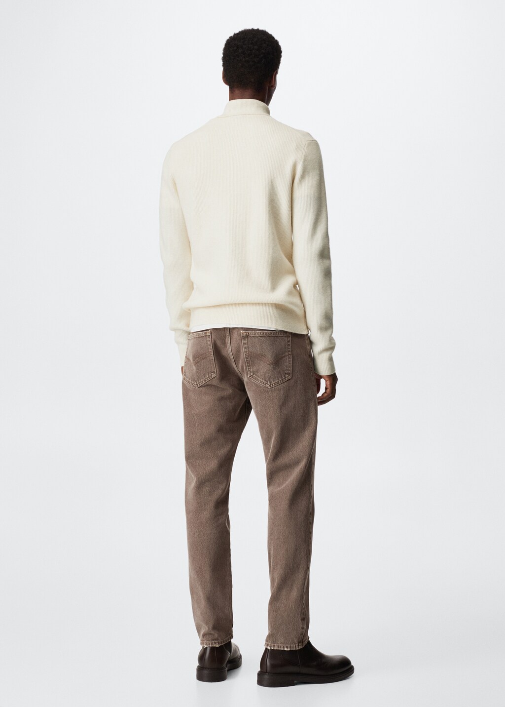 Structured turtleneck sweater - Reverse of the article