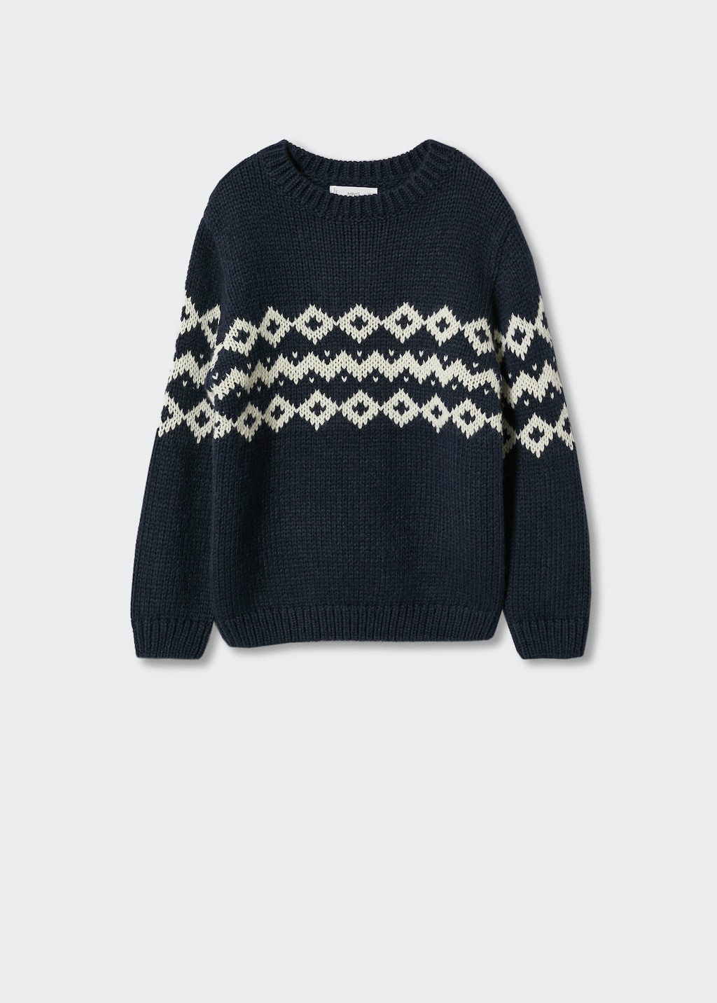 Printed knit sweater