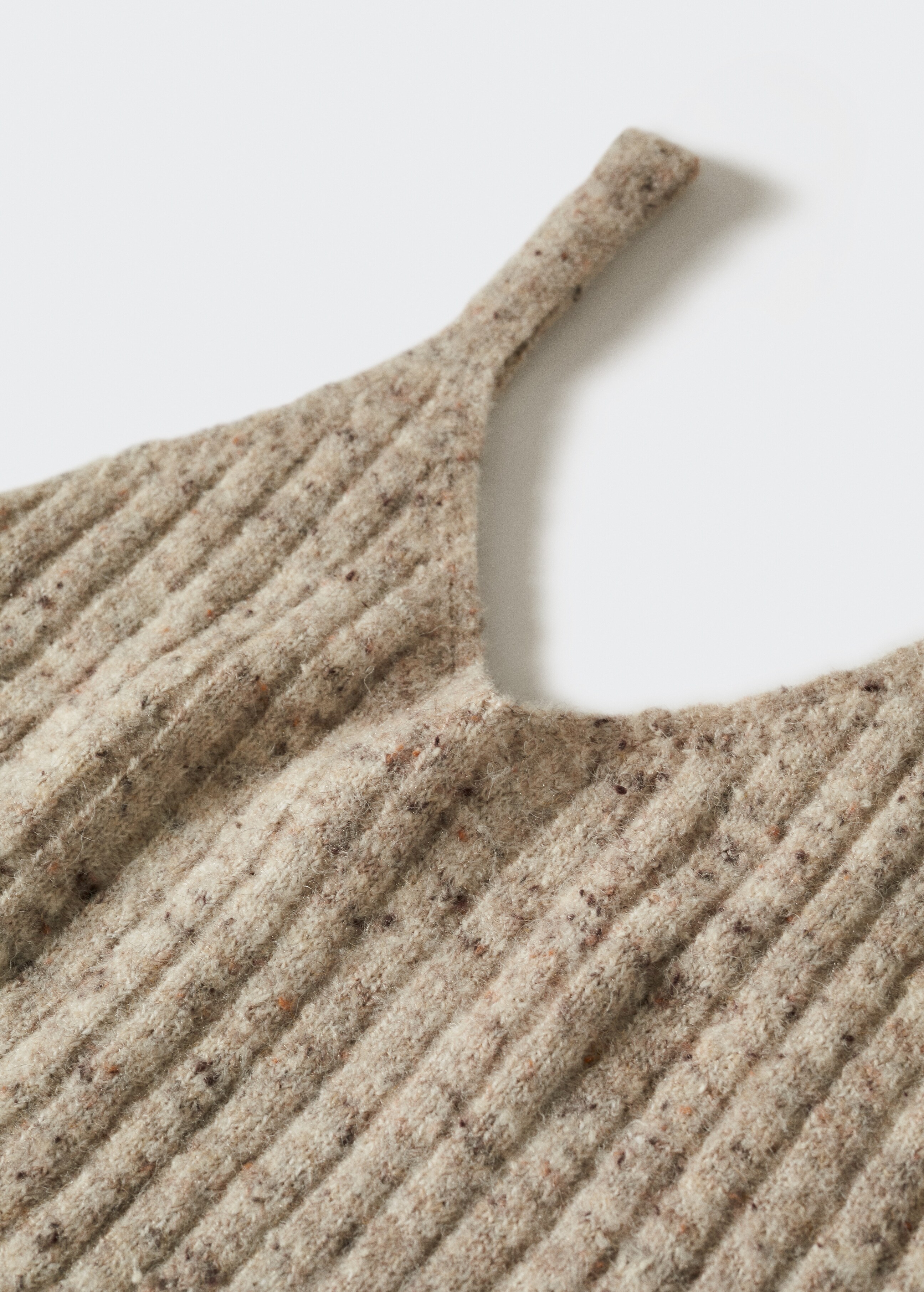 Marbled ribbed knitted top - Details of the article 8