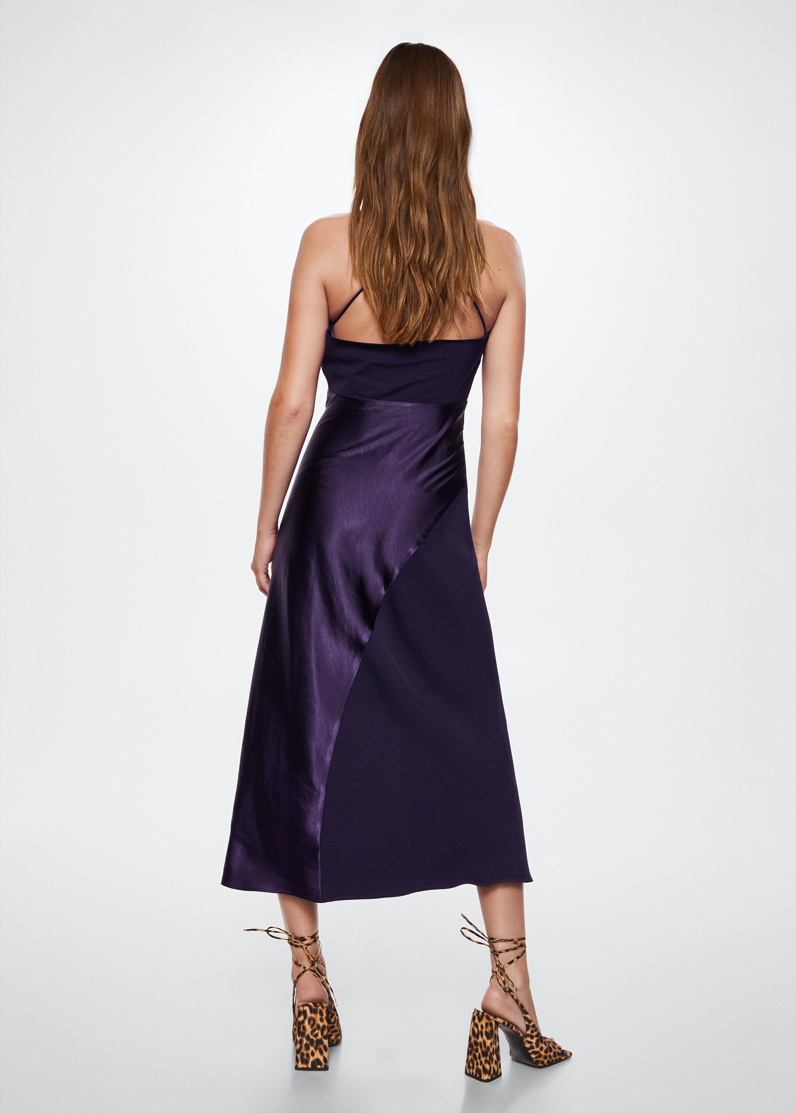 Satin panel dress - Reverse of the article