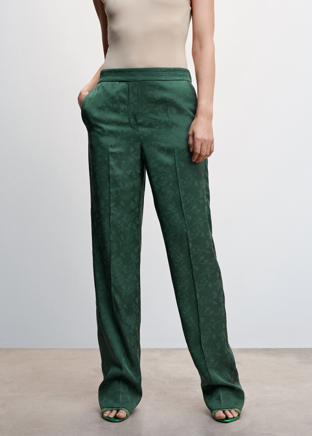 Jacquard suit trousers - Medium plane