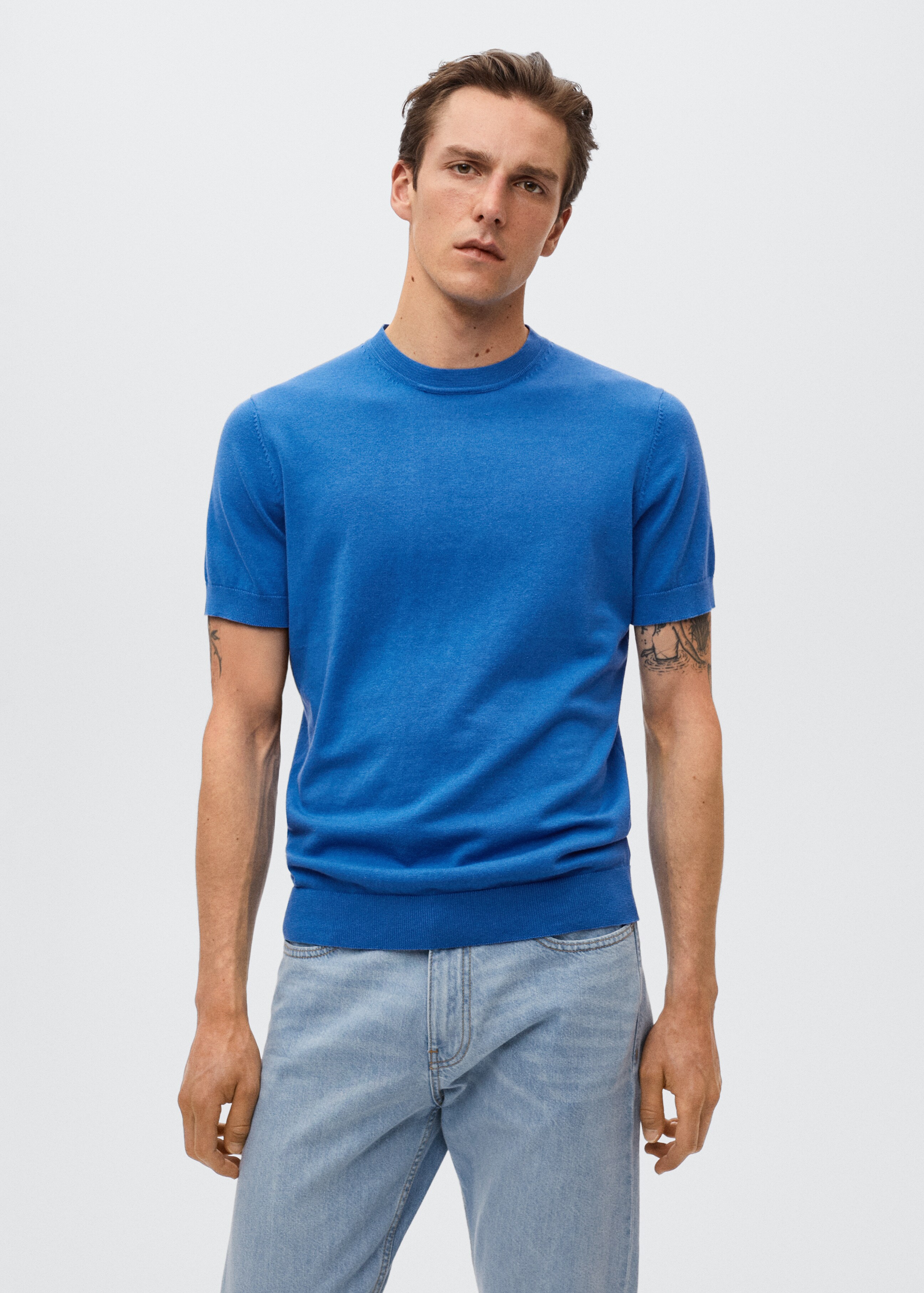 Camiseta punto algodón - Plano medio