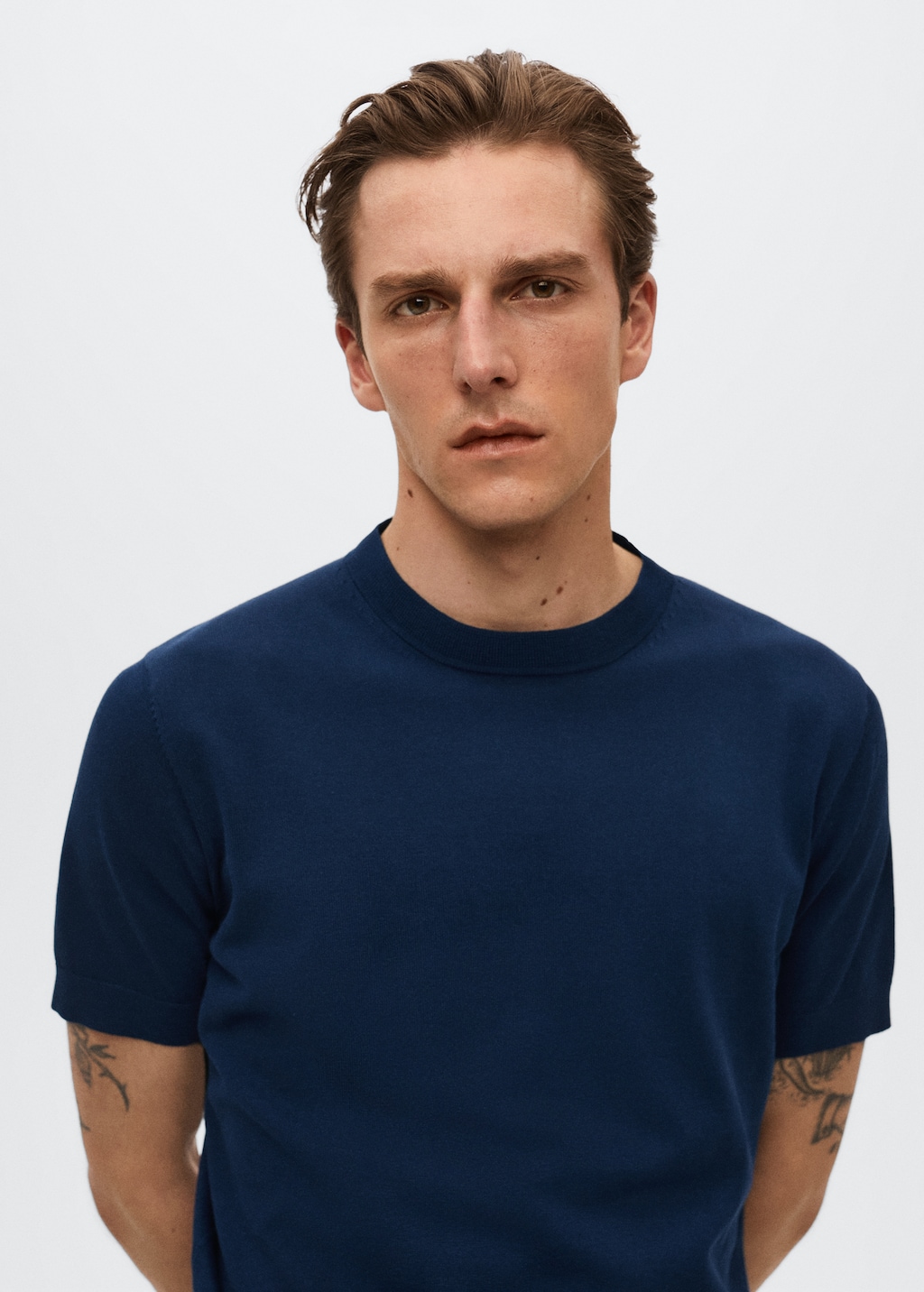 Knit cotton T-shirt - Details of the article 1