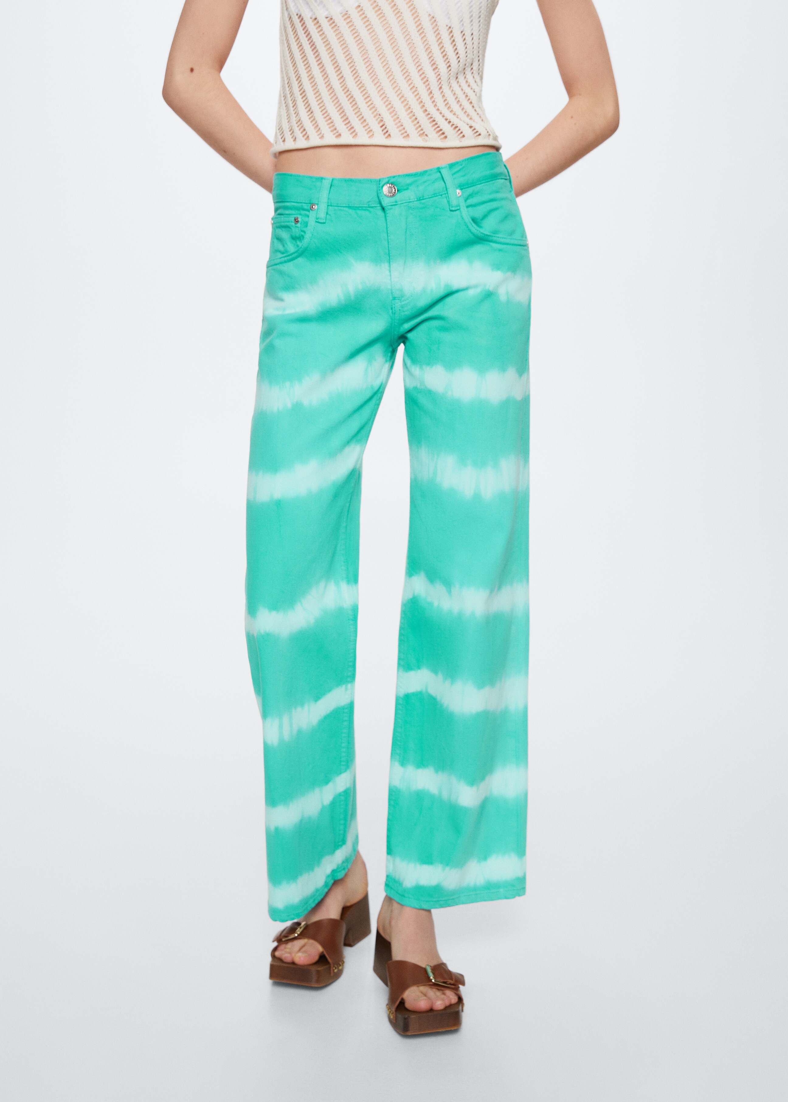 Wideleg tie-dye jeans - Medium plane