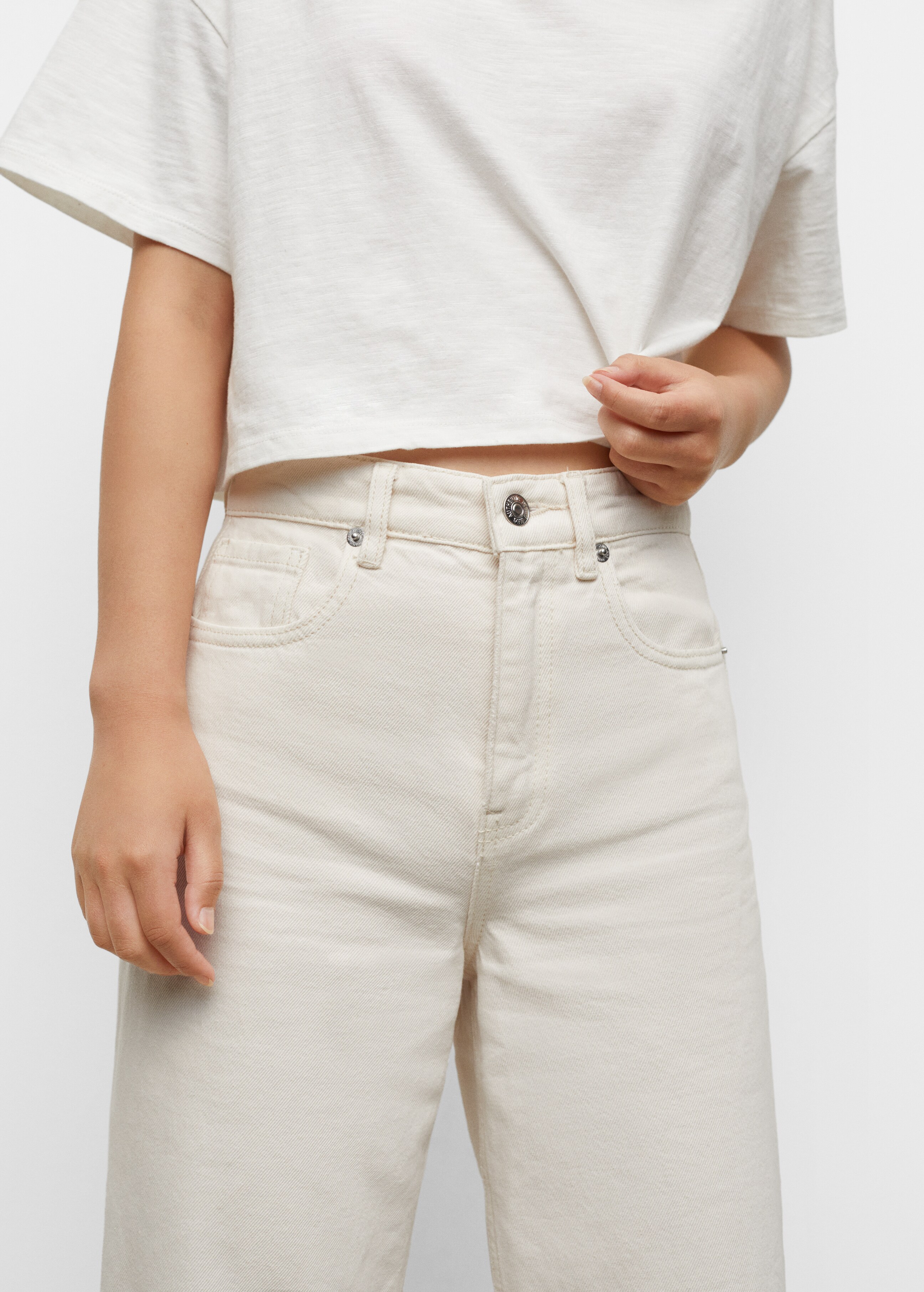 Culotte-jeans met gerafelde broekspijpen - Detail van het artikel 4