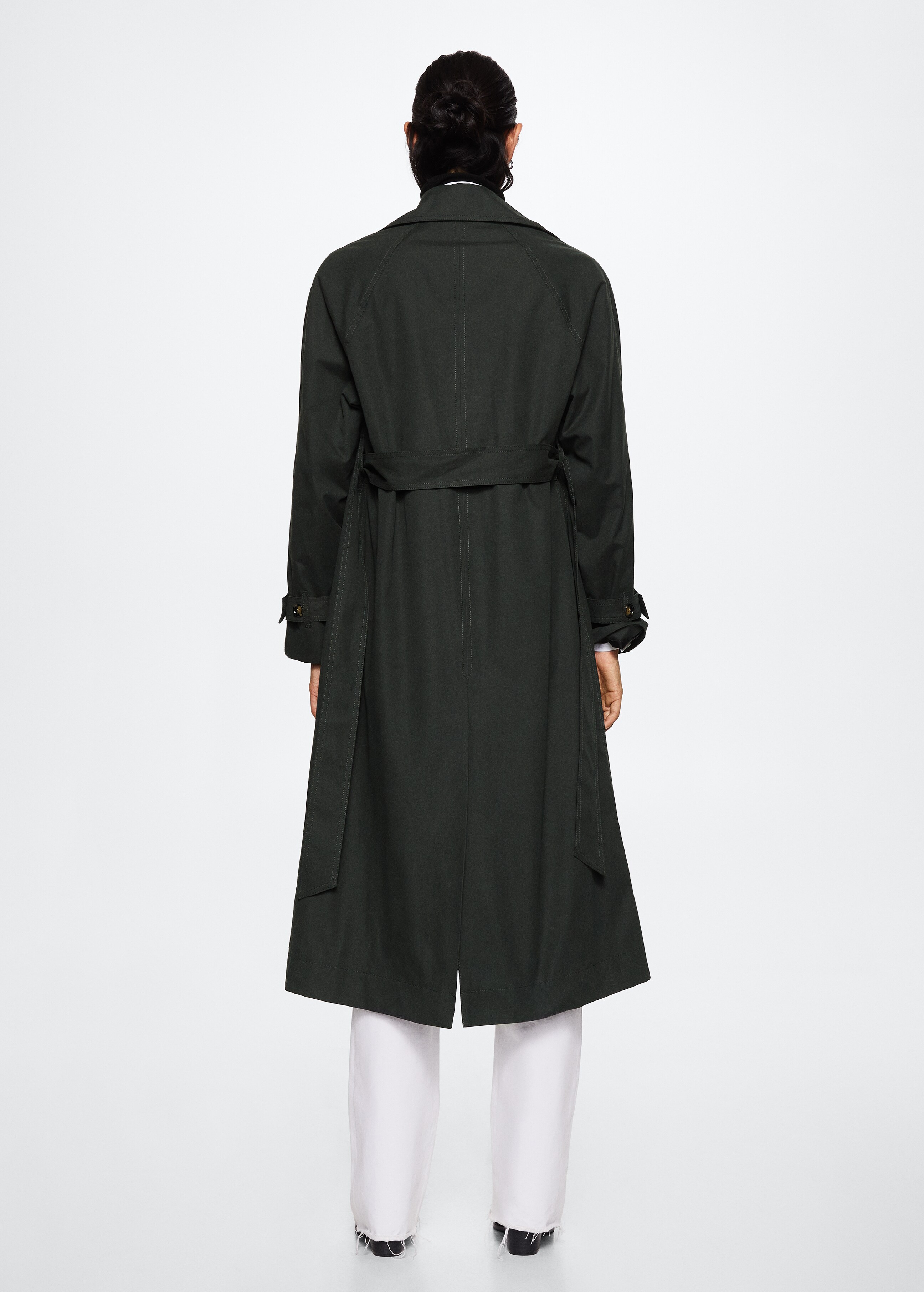 Oversized cotton trench coat - Reverse of the article