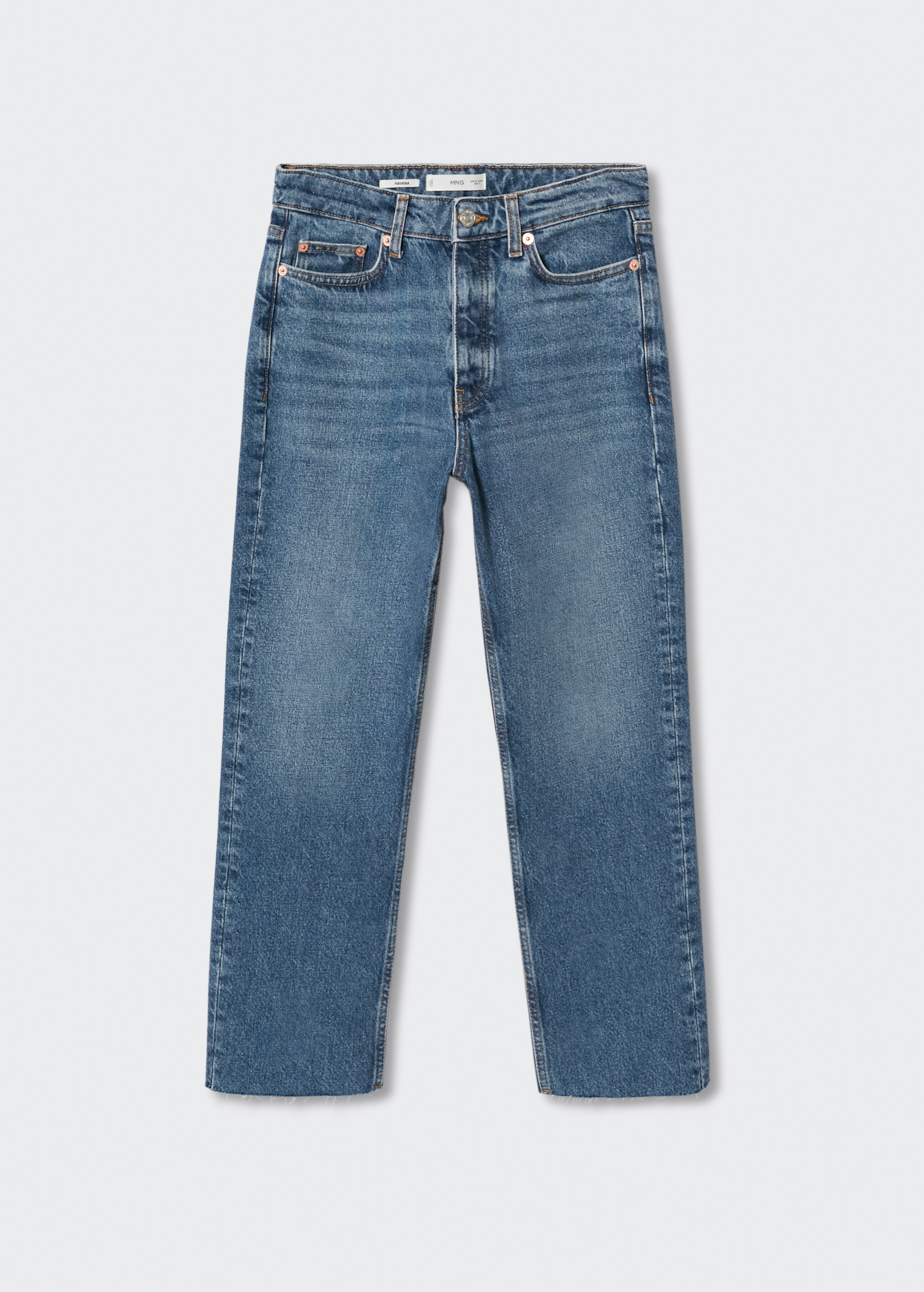 Jeans rectos tiro alto crop - Artículo sin modelo