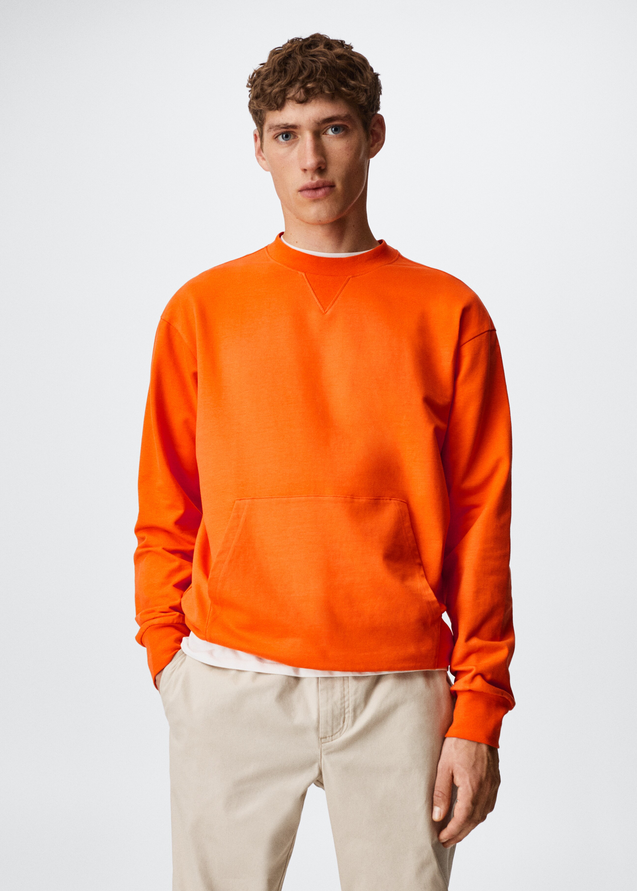 Pocket cotton sweatshirt - Medium plane