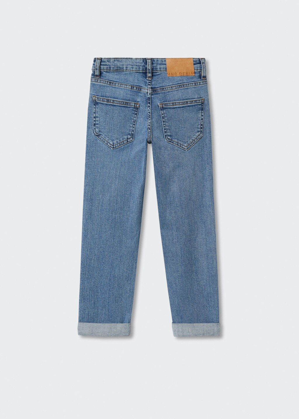 Regular jeans with turn-up hem  - Reverse of the article