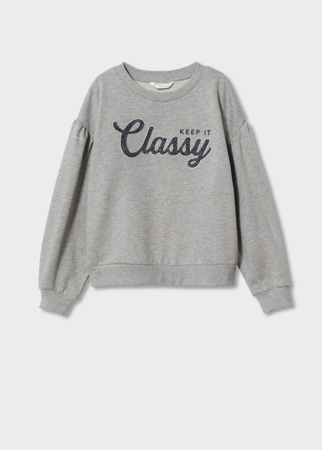 Textured message sweatshirt - Article without model