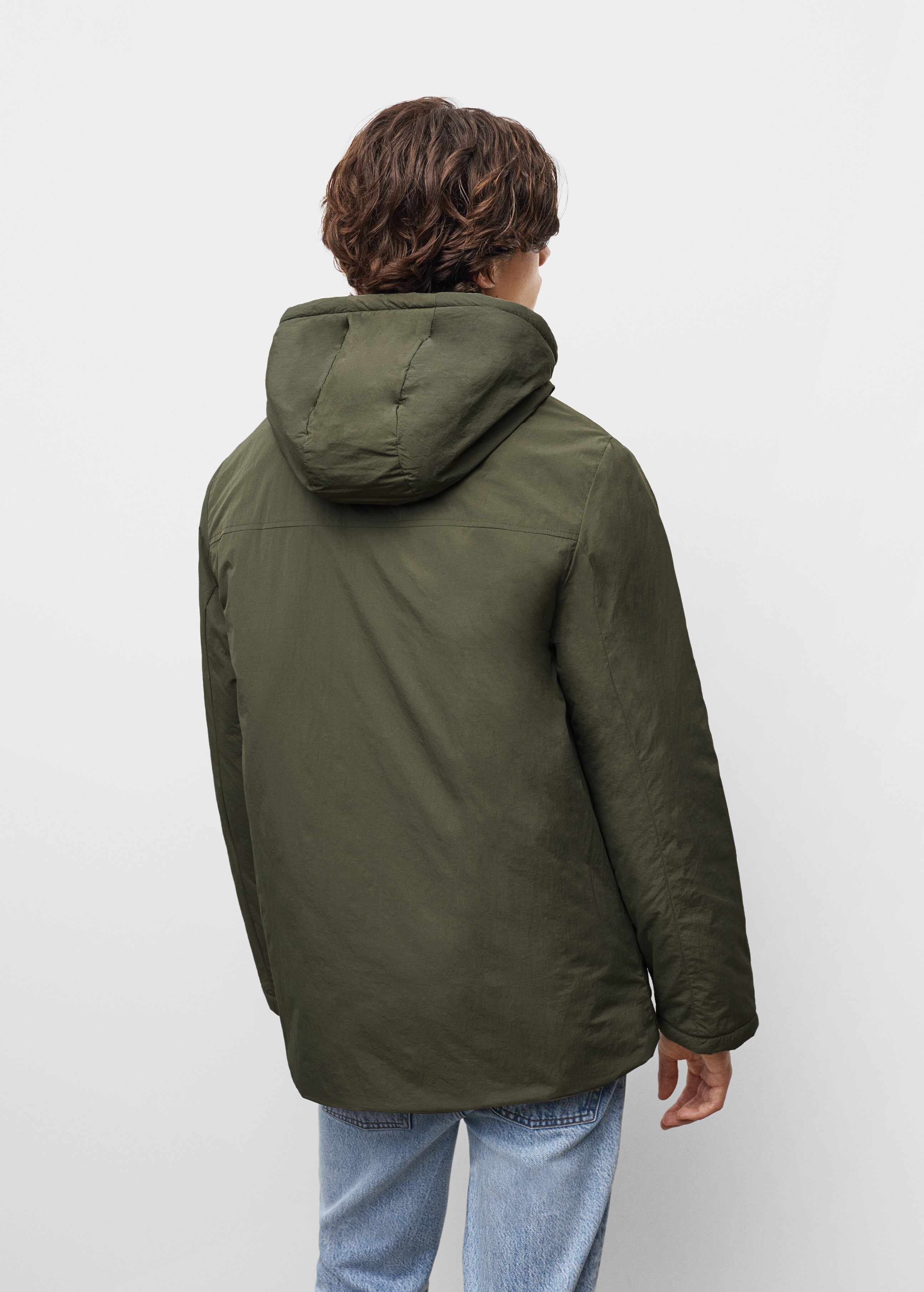 Hooded coat - Reverse of the article