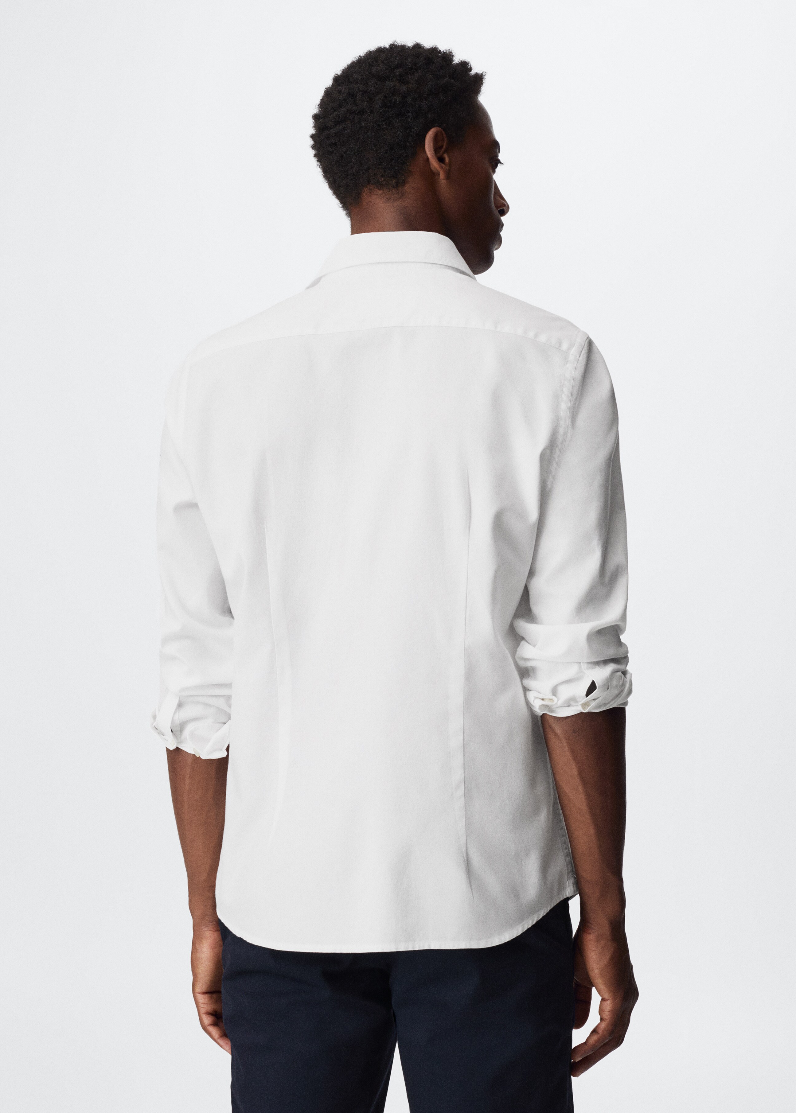Slim-fit Oxford fabric shirt - Reverse of the article